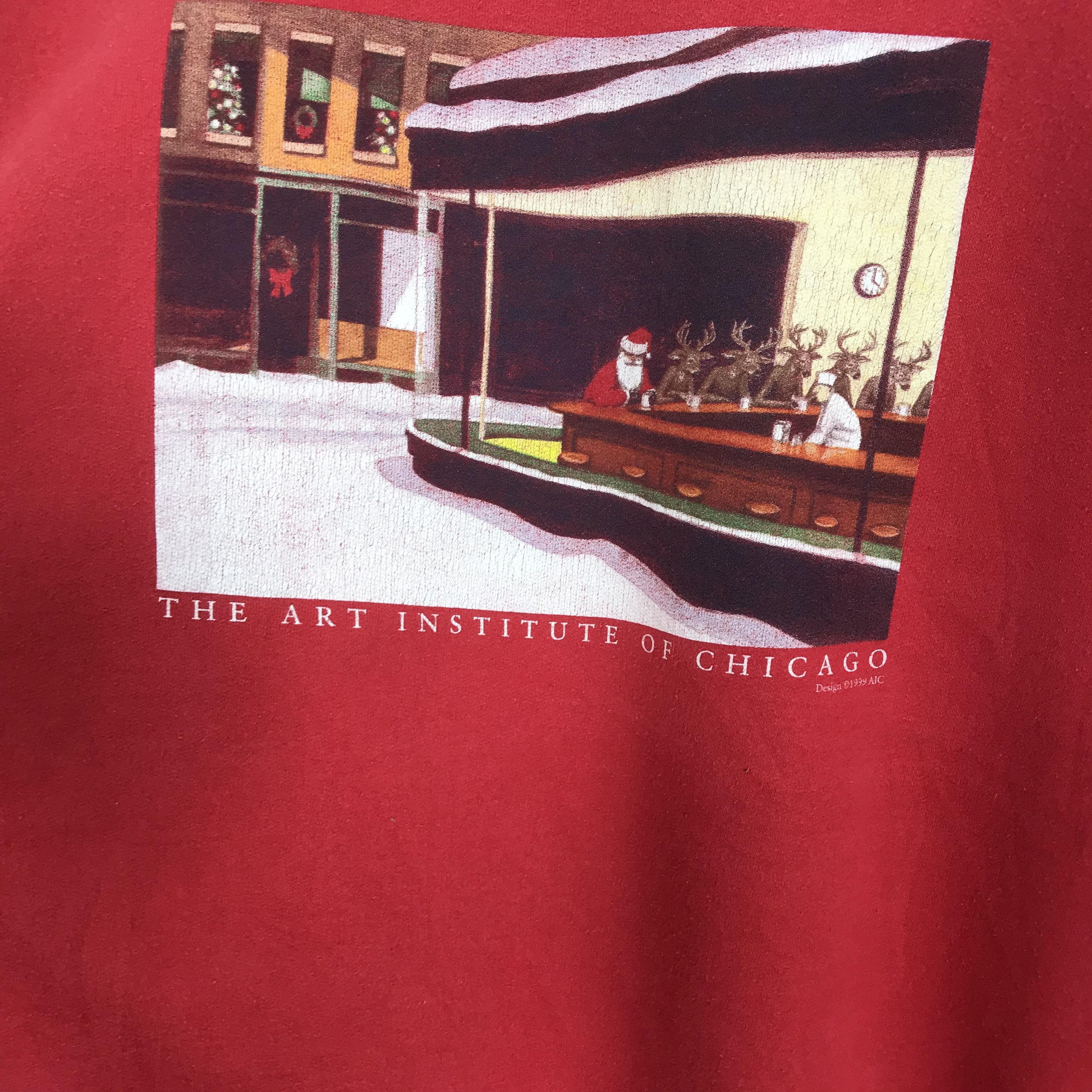 Arts & Science Vintage 90s The Art Institute Of Chicago Red Sweatshirt Size US XL / EU 56 / 4 - 4 Thumbnail