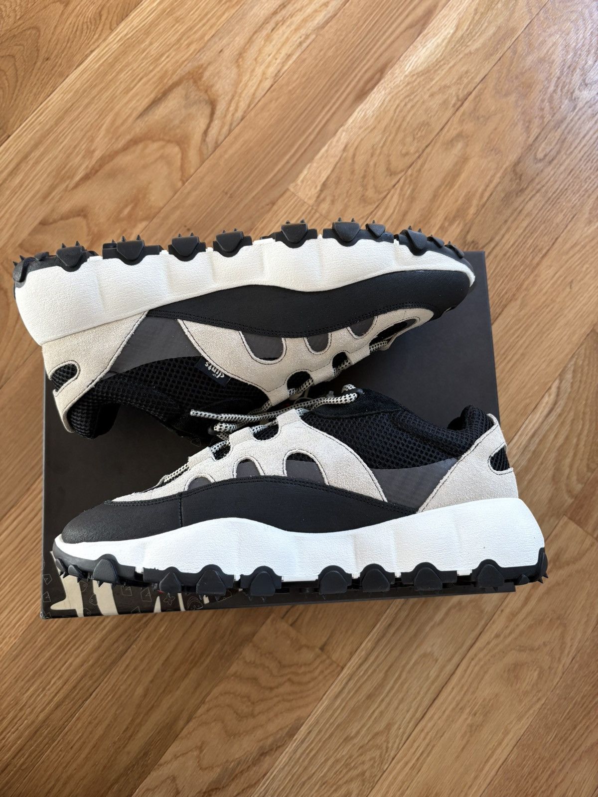 Clints Clints Co TRL Footprint 2.0 Beige Black Low Sneakers Sz 10 Size US 10 / EU 43 - 3 Thumbnail