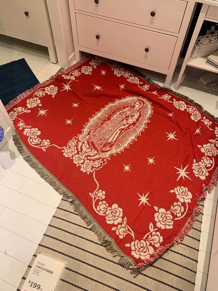Japanese Brand × Vintage Maria Blanket The Virgin Mary Tapestry Office Air Condition Size ONE SIZE - 3 Thumbnail