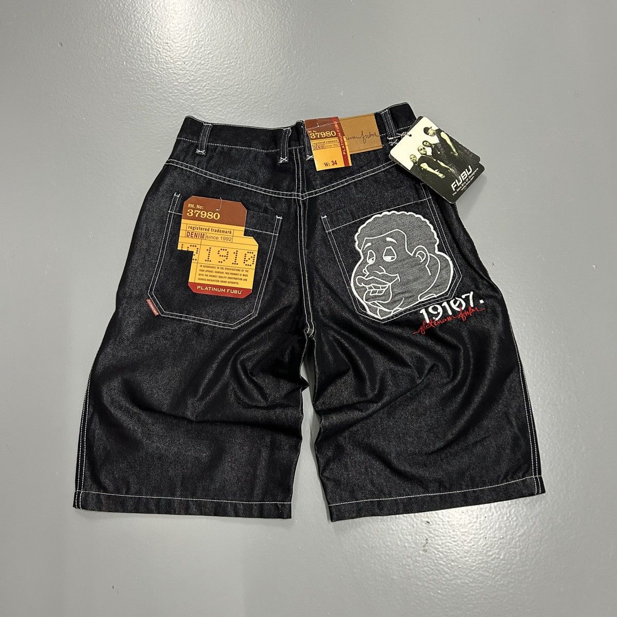 Vintage Crazy vintage y2k FUBU baggy jnco style black jorts wide | Grailed