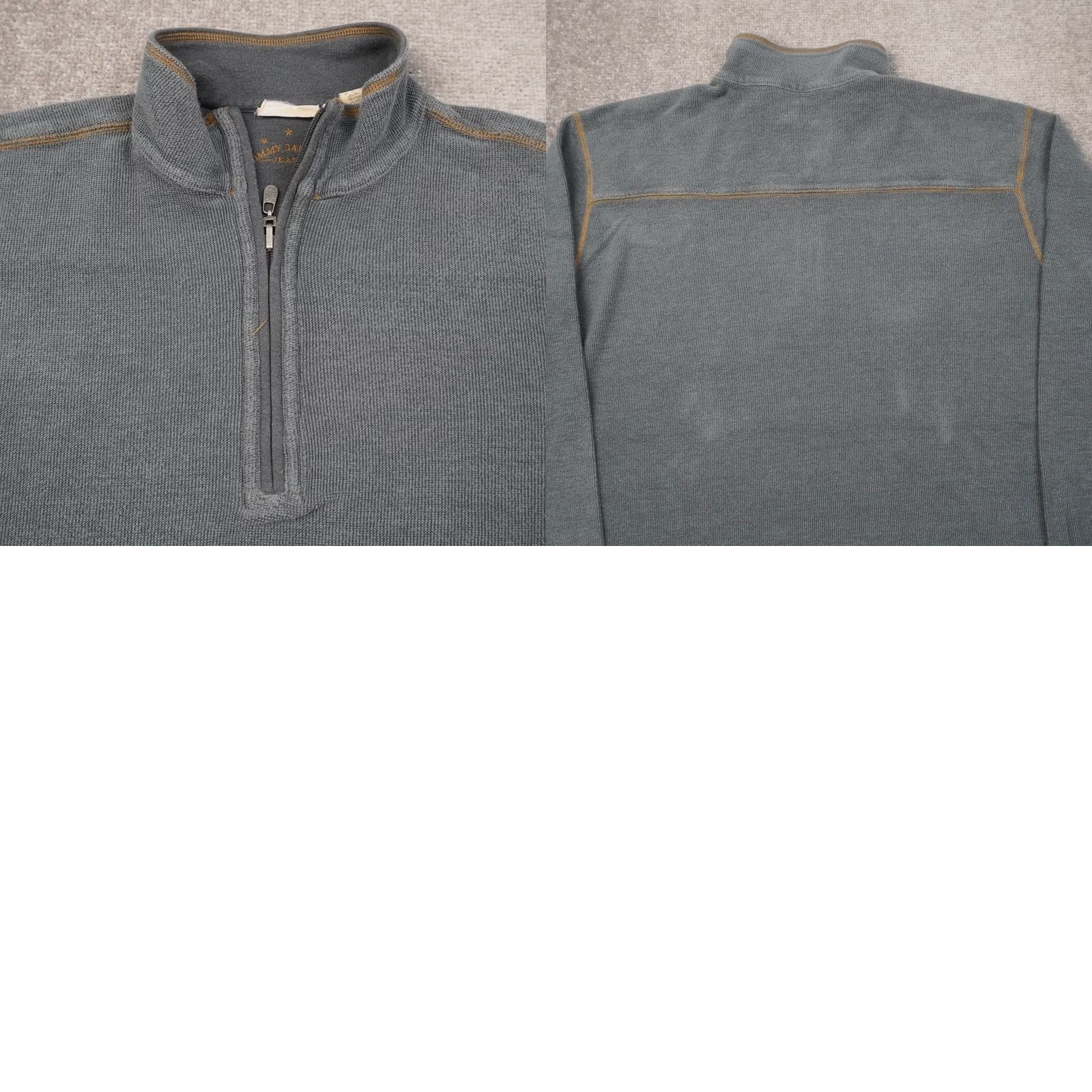 Tommy Bahama Tommy Bahama Reversible 1/4 Zip Mens 2XL Gray Long Sleeve Pullover Sweatshirt Size US XXL / EU 58 / 5 - 8 Thumbnail