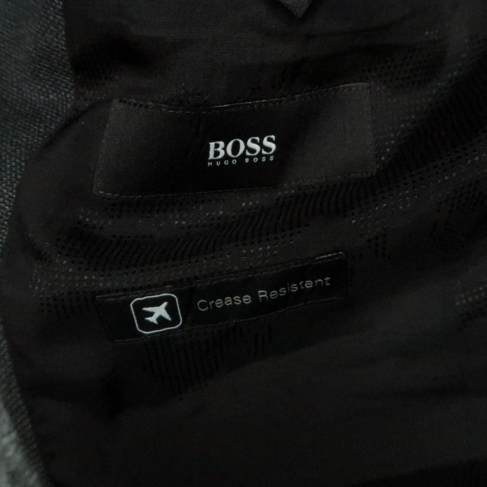 Hugo Boss HUGO BOSS Blazer Mens 42 Gray Wool 2 Piece Formal Business Wedding Notch Lapel Double-Vented 2 Button Chest 42in Dry Clean Only Regular Mens Size 42R - 3 Thumbnail