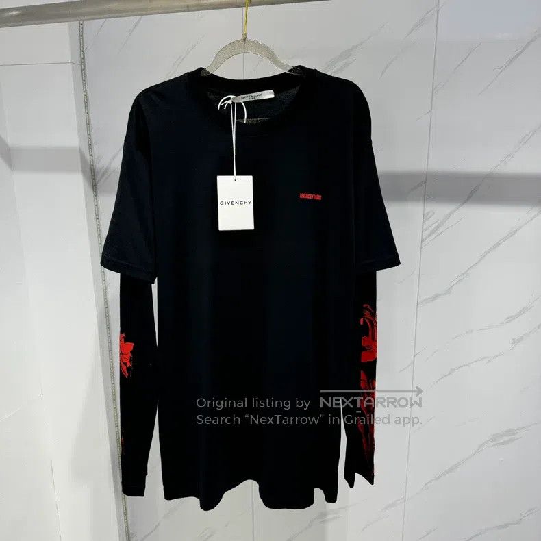 Givenchy Givenchy Flame Large Logo Long Sleeve Sweatshirt Size US S / EU 44-46 / 1 - 1 Thumbnail