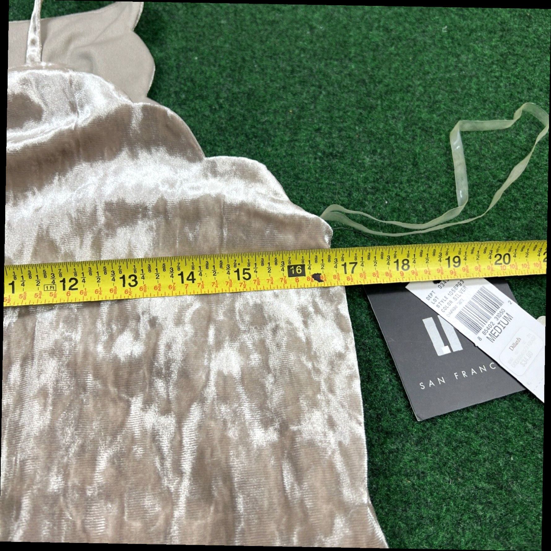 Vintage I.N. San Francisco Tank Top Medium Silver Boho Neck New W Tags Size M / US 6-8 / IT 42-44 - 7 Thumbnail
