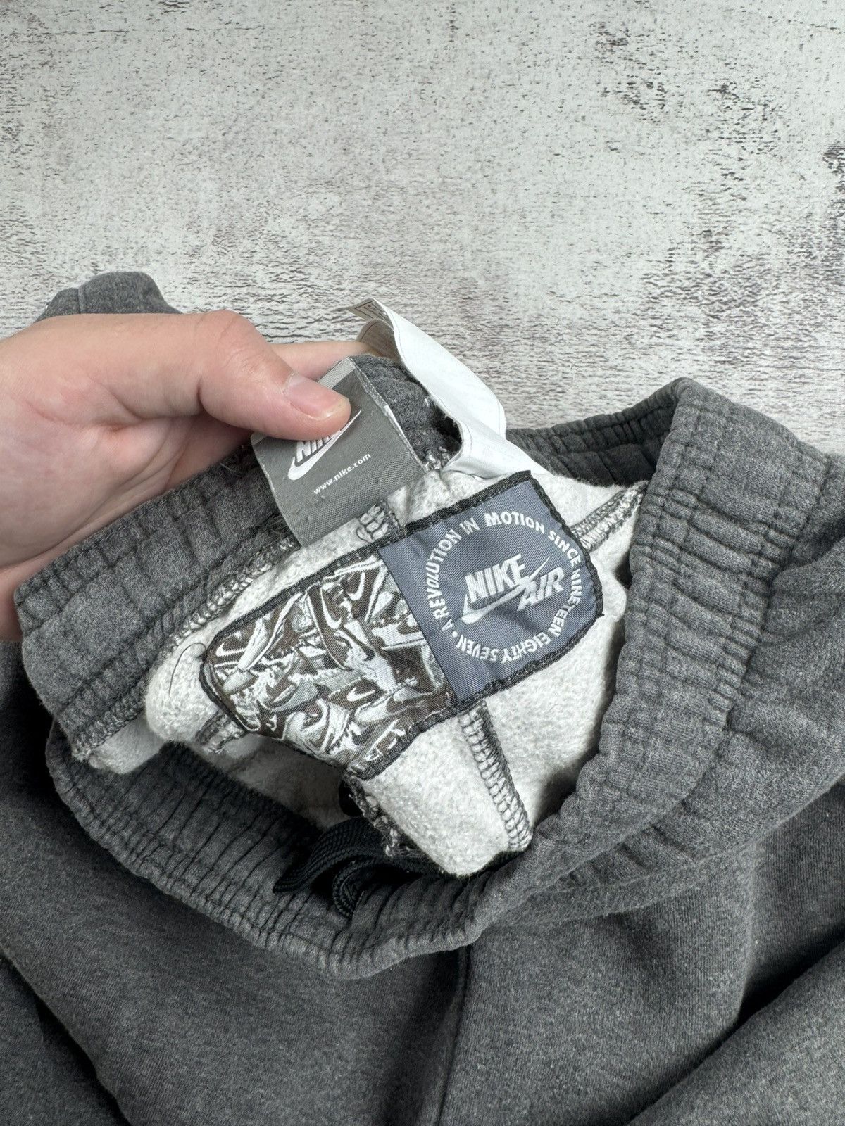 Nike Nike Air Medium Gray Men Baggy Wide Sweat Pants Trousers Activewear Cotton Sport Size US 32 / EU 48 - 7 Thumbnail