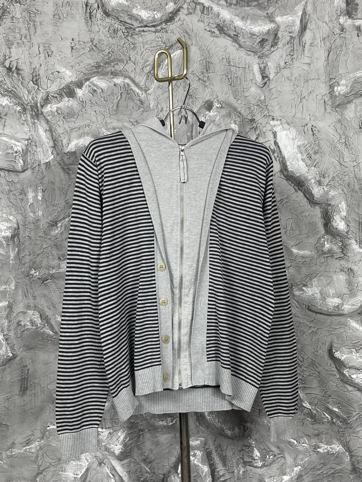 20471120 × Beauty Beast × Japanese Brand Striped Zip Buttons Cardigan Hoodie Y2K Hysteric goa Style Size US M / EU 48-50 / 2 - 2 Thumbnail