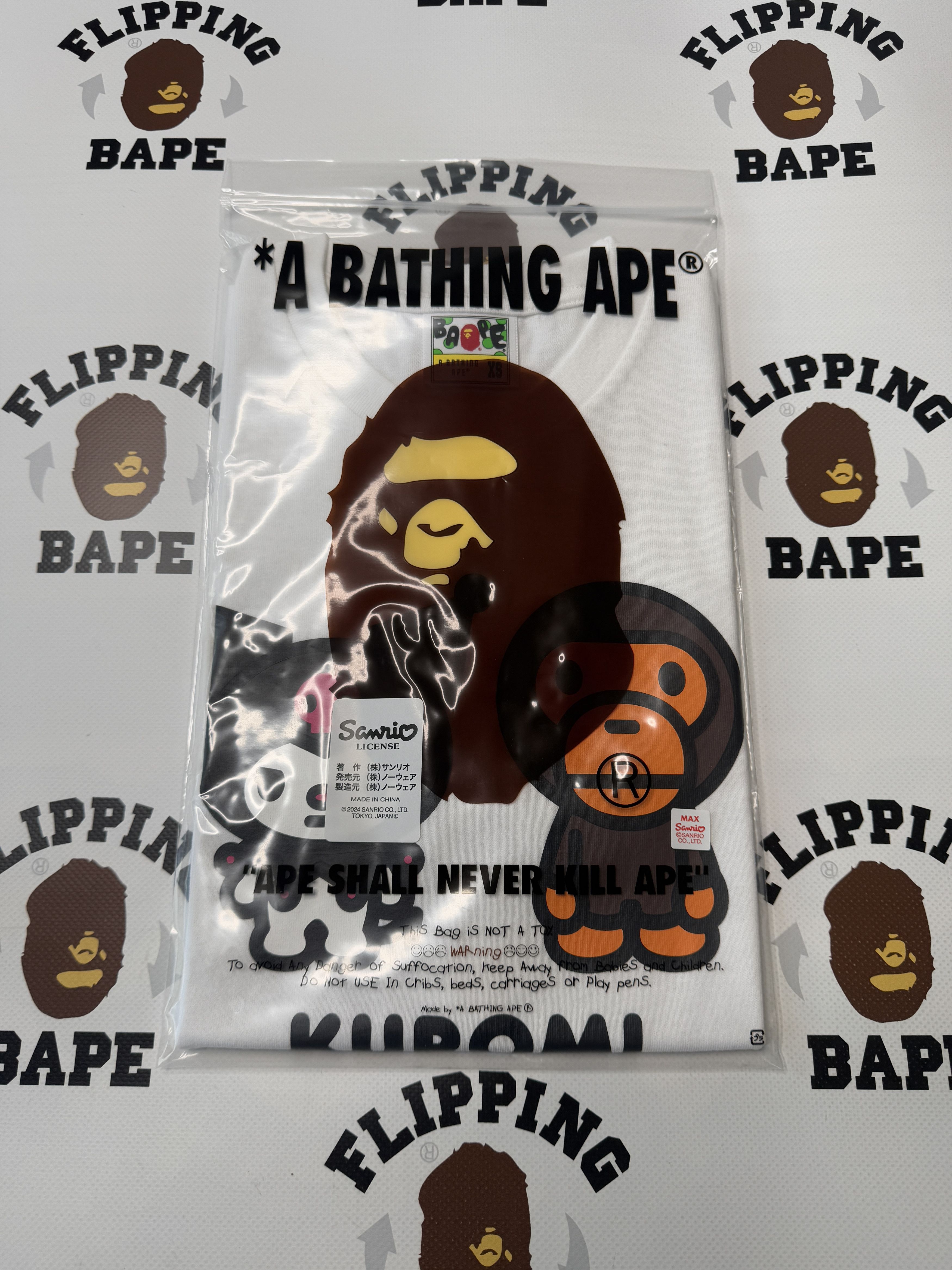 Bape BAPE BABY MILO X KUROMI TEE Size US XS / EU 42 / 0 - 8 Thumbnail