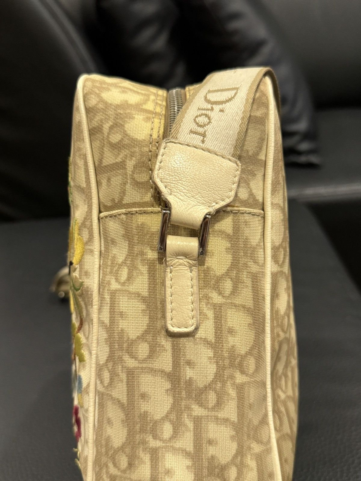 Dior Dior Vintage Beige Flower Trotter Oblique Monogram (2004) Size ONE SIZE - 12 Thumbnail