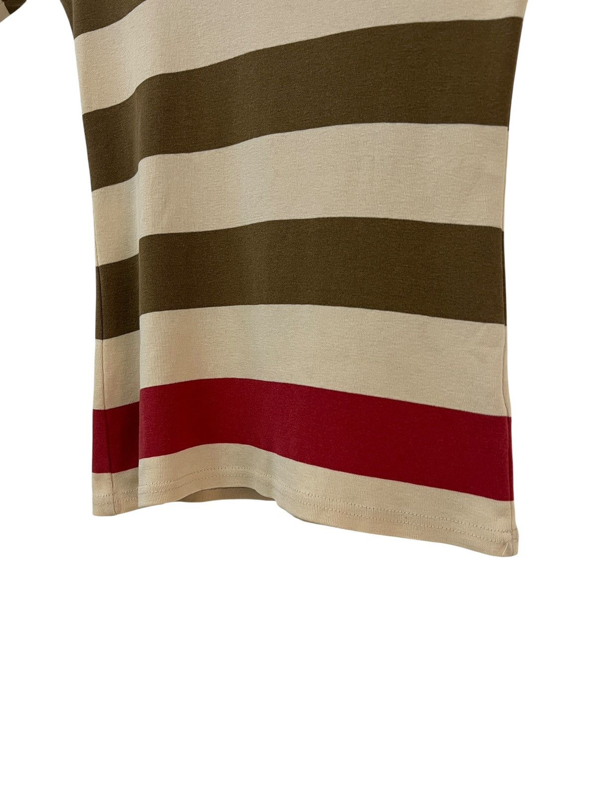Hysteric Glamour 1990s HG ‘I ❤️ Hysteric” Stripes Wide Neck Polo Shirt Size XS / US 0-2 / IT 36-38 - 5 Thumbnail