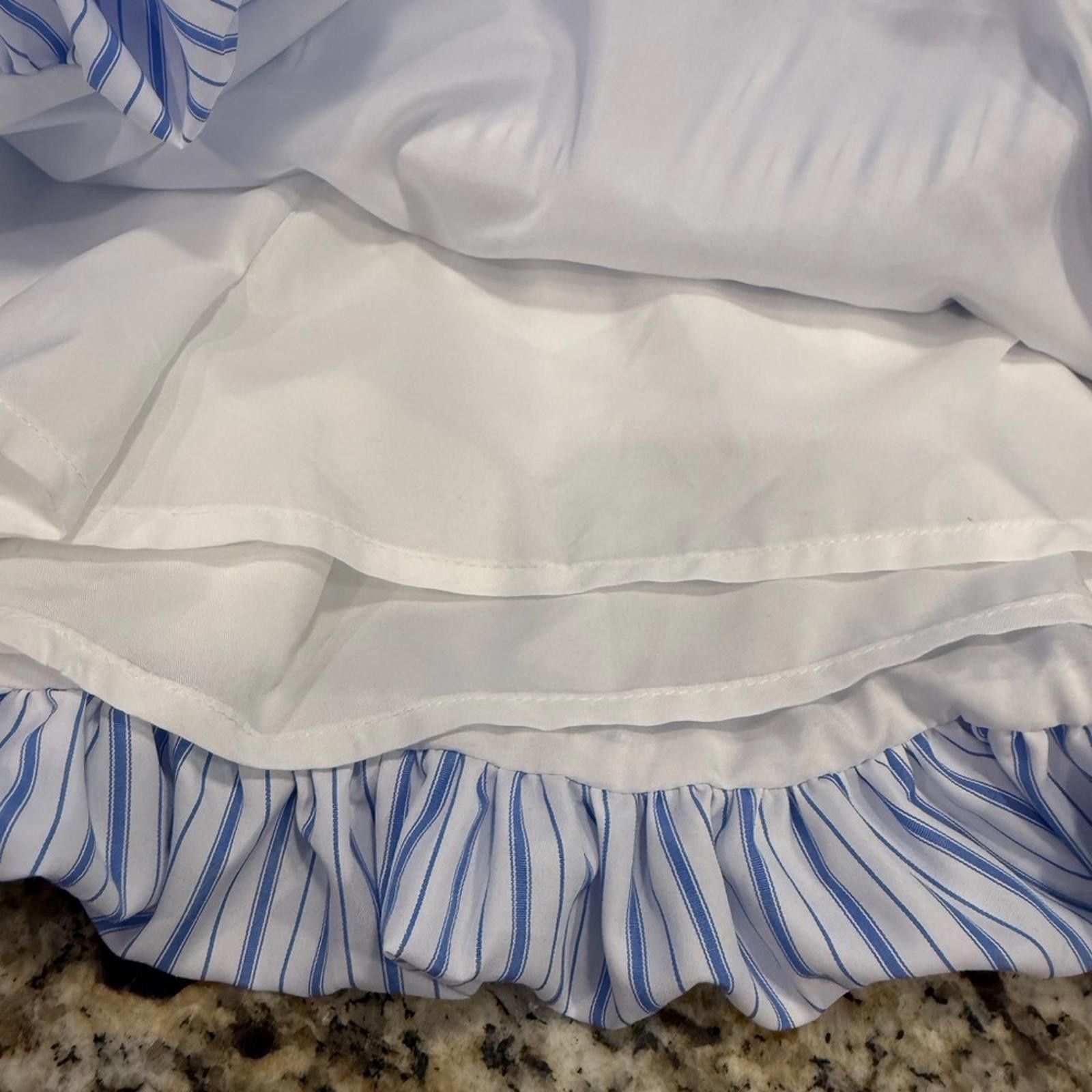 Other Lizette blue & white stripe balloon hem skort SZ M Size 32" / US 10 / IT 46 - 3 Thumbnail