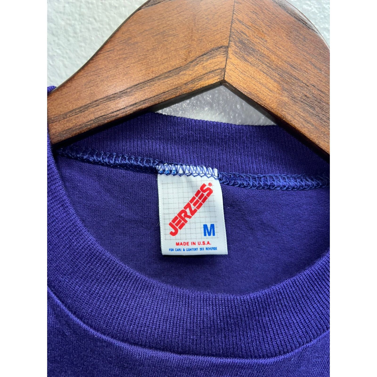 Jerzees 90s Vintage Jerzees Purple Blank USA Made 50/50 Shirt VTG M1 Size US M / EU 48-50 / 2 - 5 Thumbnail