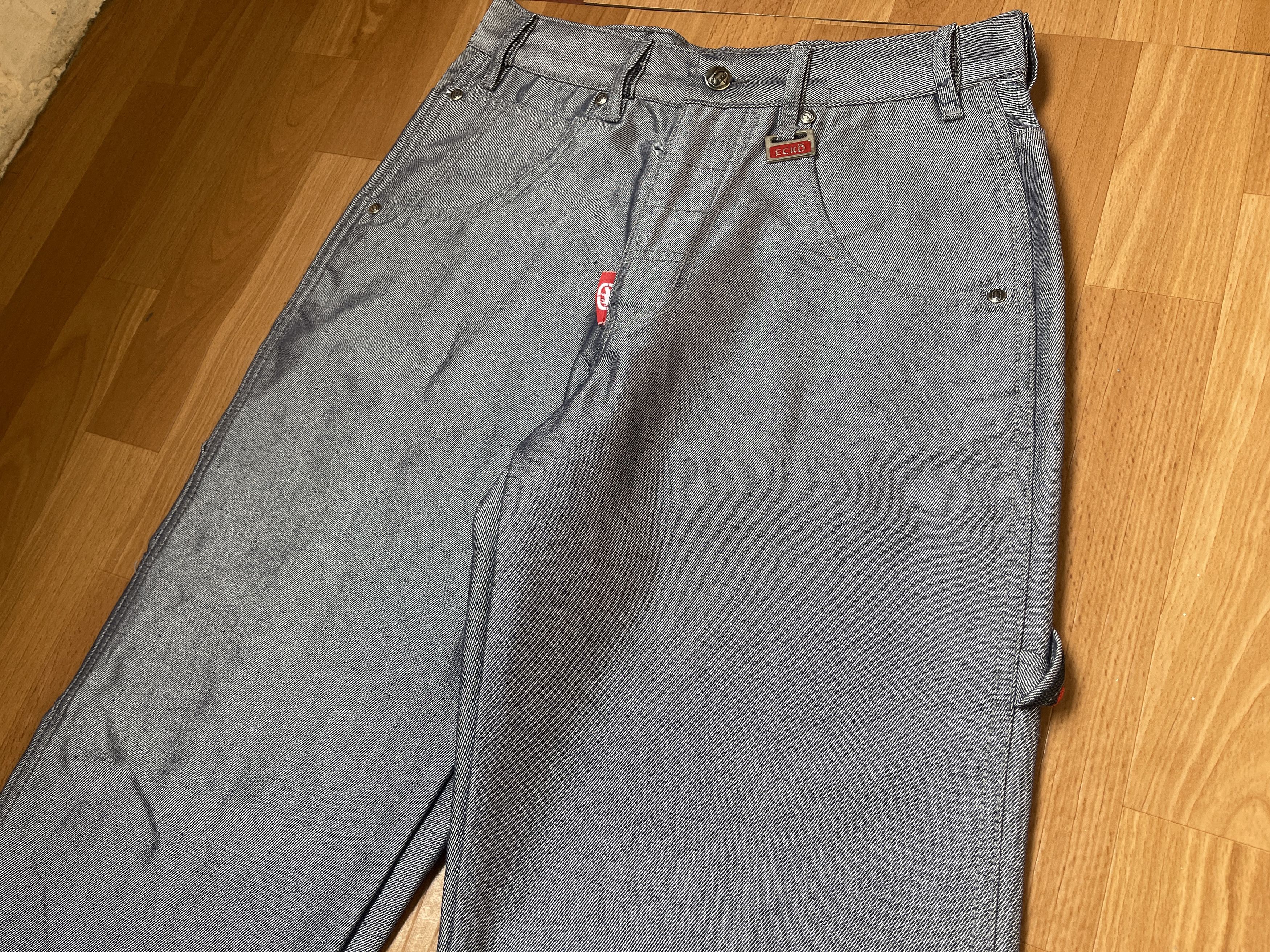 Ecko Unltd. Ecko Unltd jeans, shiny silver metallic vintage baggy Y2K 30 Size US 30 / EU 46 - 9 Thumbnail
