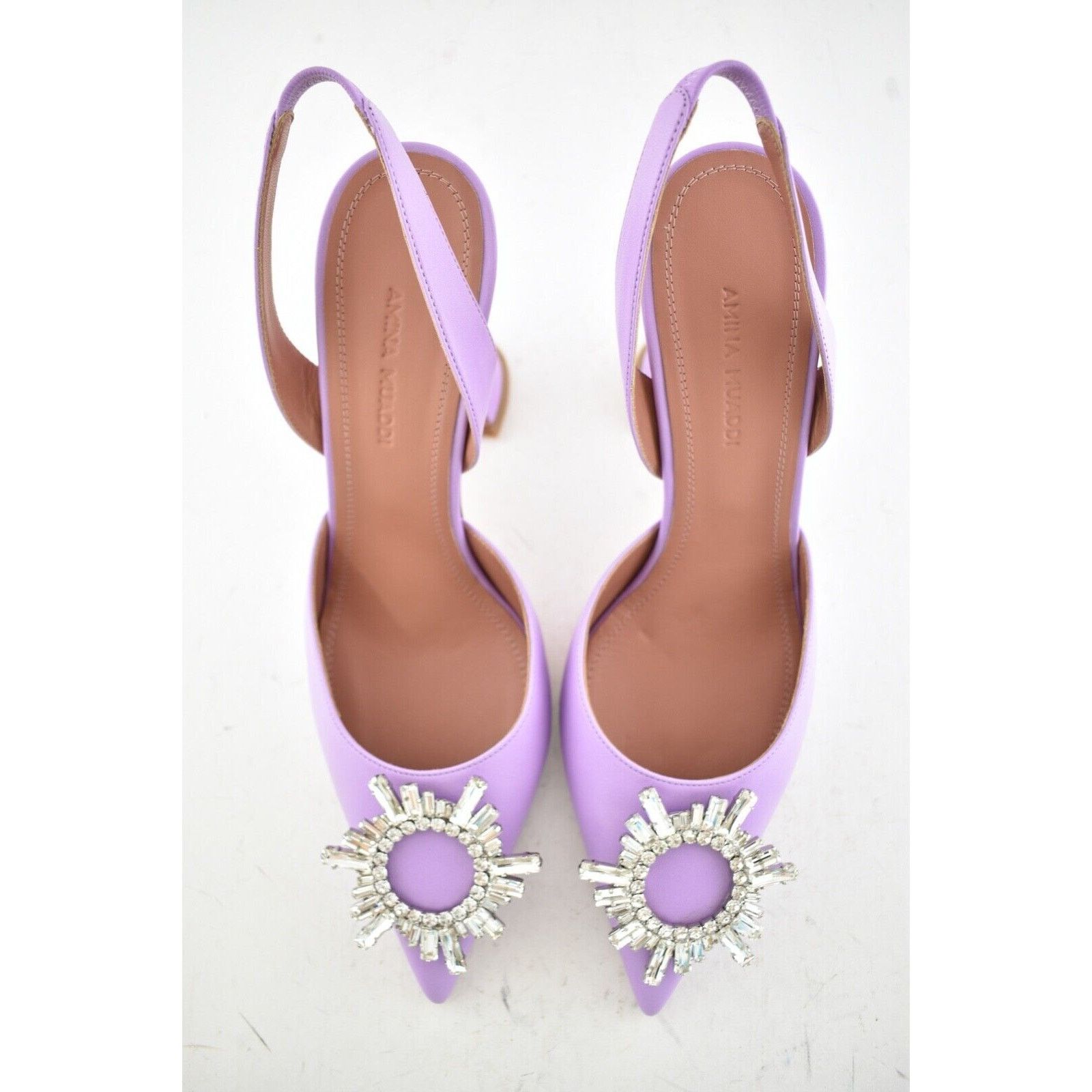 Amina Muaddi Begum Sling Slingback Unicorn Sandal Heel Pump 36 Size US 6 / IT 36 - 5 Thumbnail