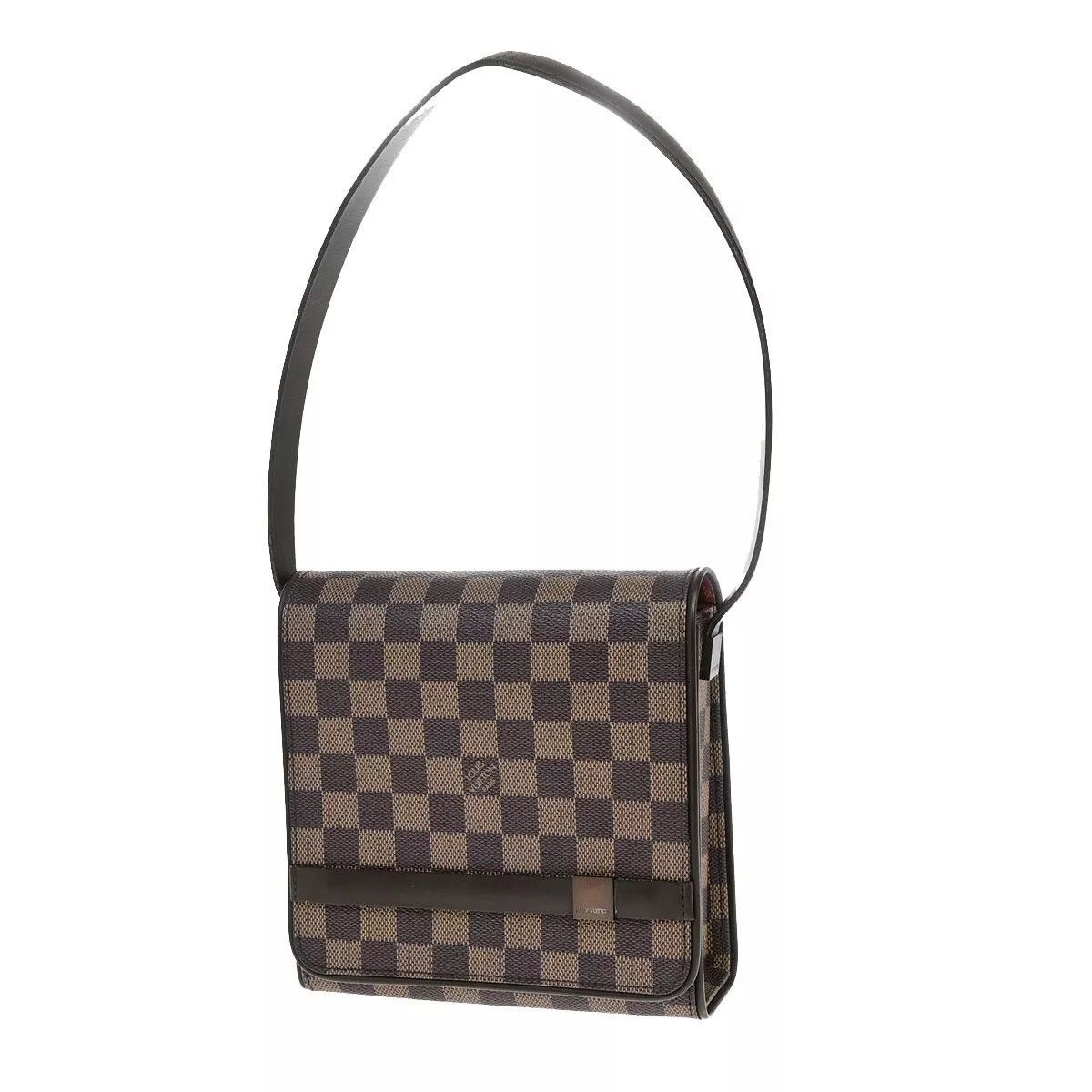 Louis Vuitton Damier Ebene Tribeca Mini One Shoulder Bag in Brown, Women's