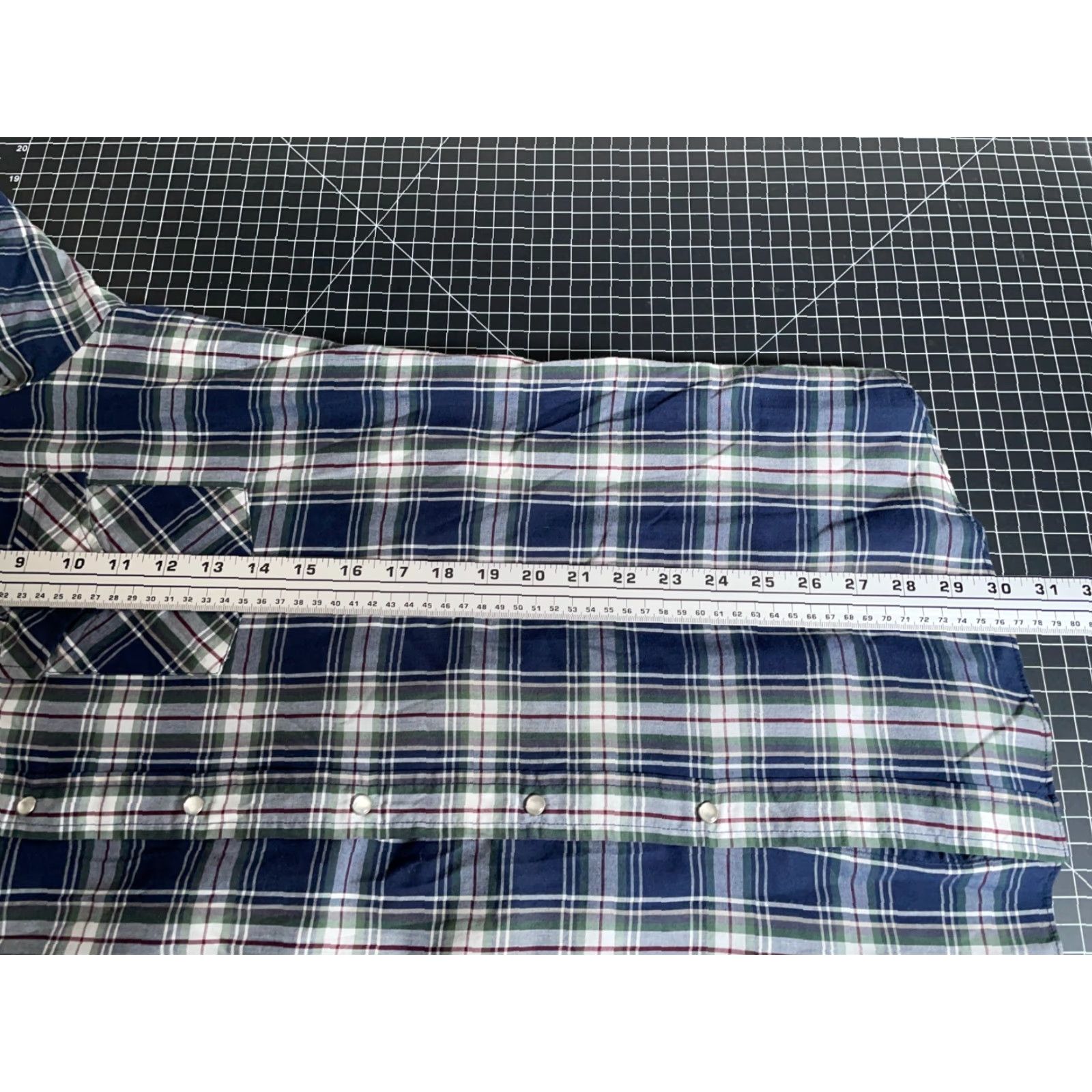 Vintage Ely Cattleman Western Shirt Men Large Plaid Lightweight Pearl Snap Rockabilly Two Tone Blue Size US L / EU 52-54 / 3 - 6 Thumbnail
