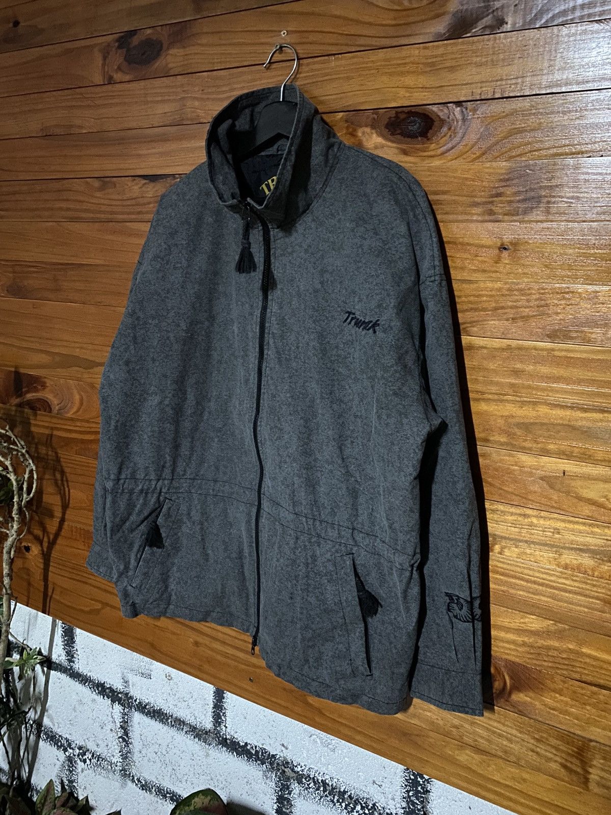 Trunk Ltd Vintage Trunk Japan Grey Fleece Zip-Up Jacket | 90s Minimal Size US M / EU 48-50 / 2 - 4 Thumbnail
