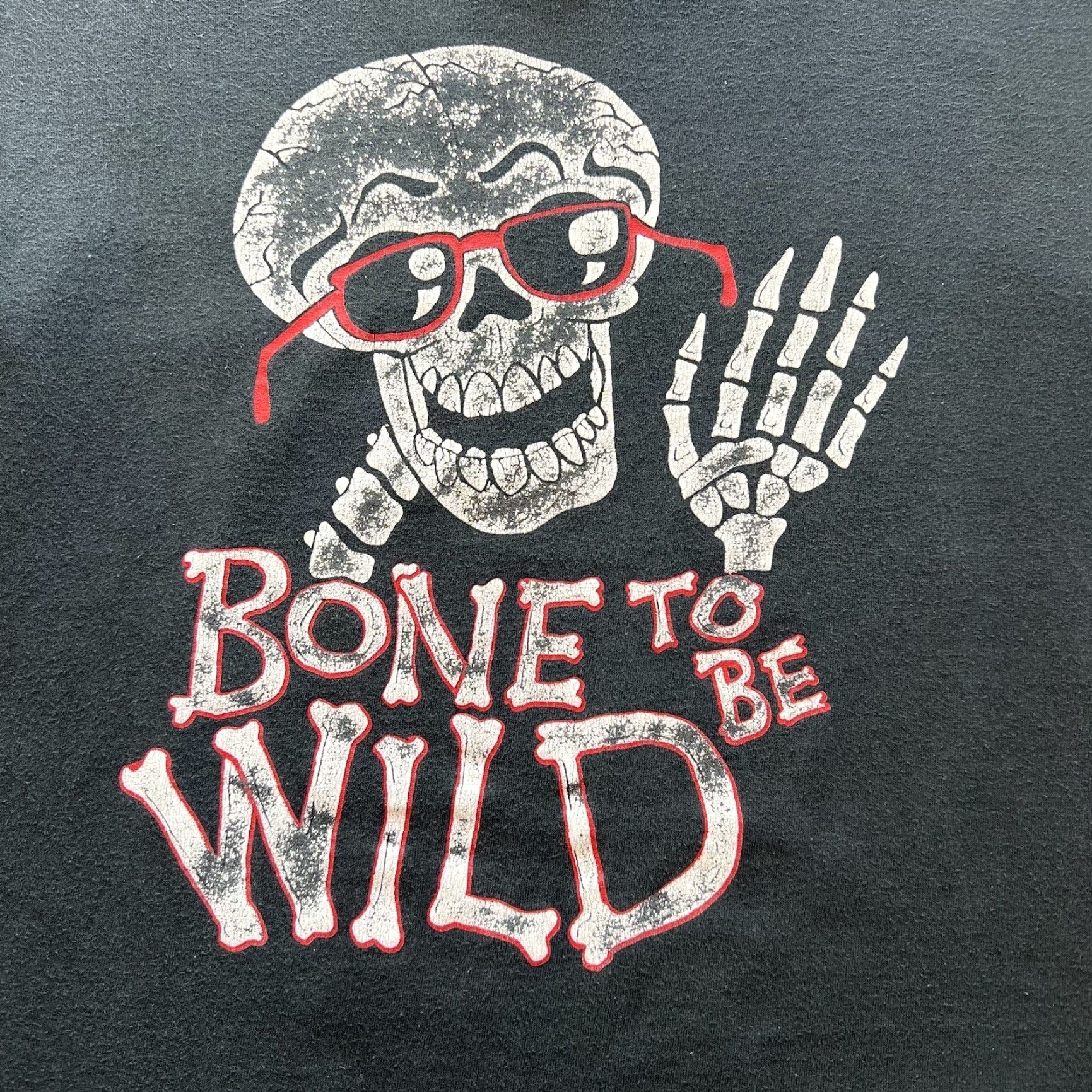 Born Vintage Born to be Wild Shirt L Black 90s Bones Skeleton Punk Biker Art Funny Shirt Mens Vintage 90s USA Classic Rock Size US L / EU 52-54 / 3 - 4 Thumbnail