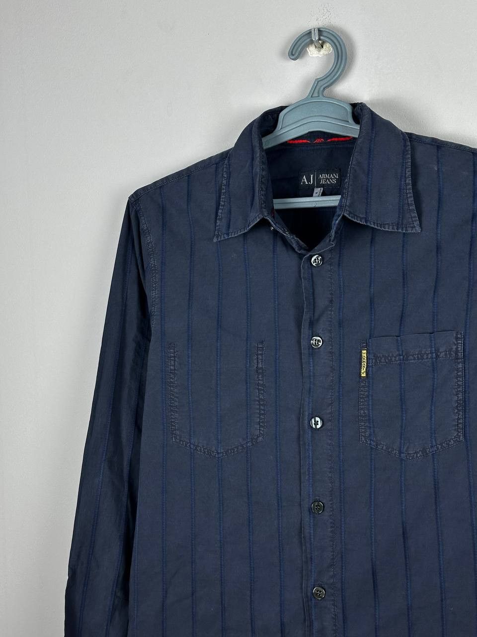 Armani Vintage Armani Jeans Striped Avant Garde Shirt Size US M / EU 48-50 / 2 - 3 Thumbnail