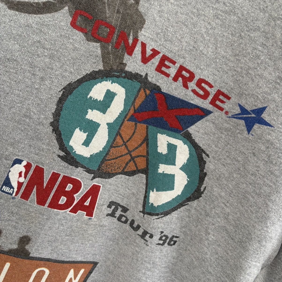 NBA 1996 NBA Converse Sweatshirt Vintage Baggy Rap Style Size US XL / EU 56 / 4 - 2 Thumbnail