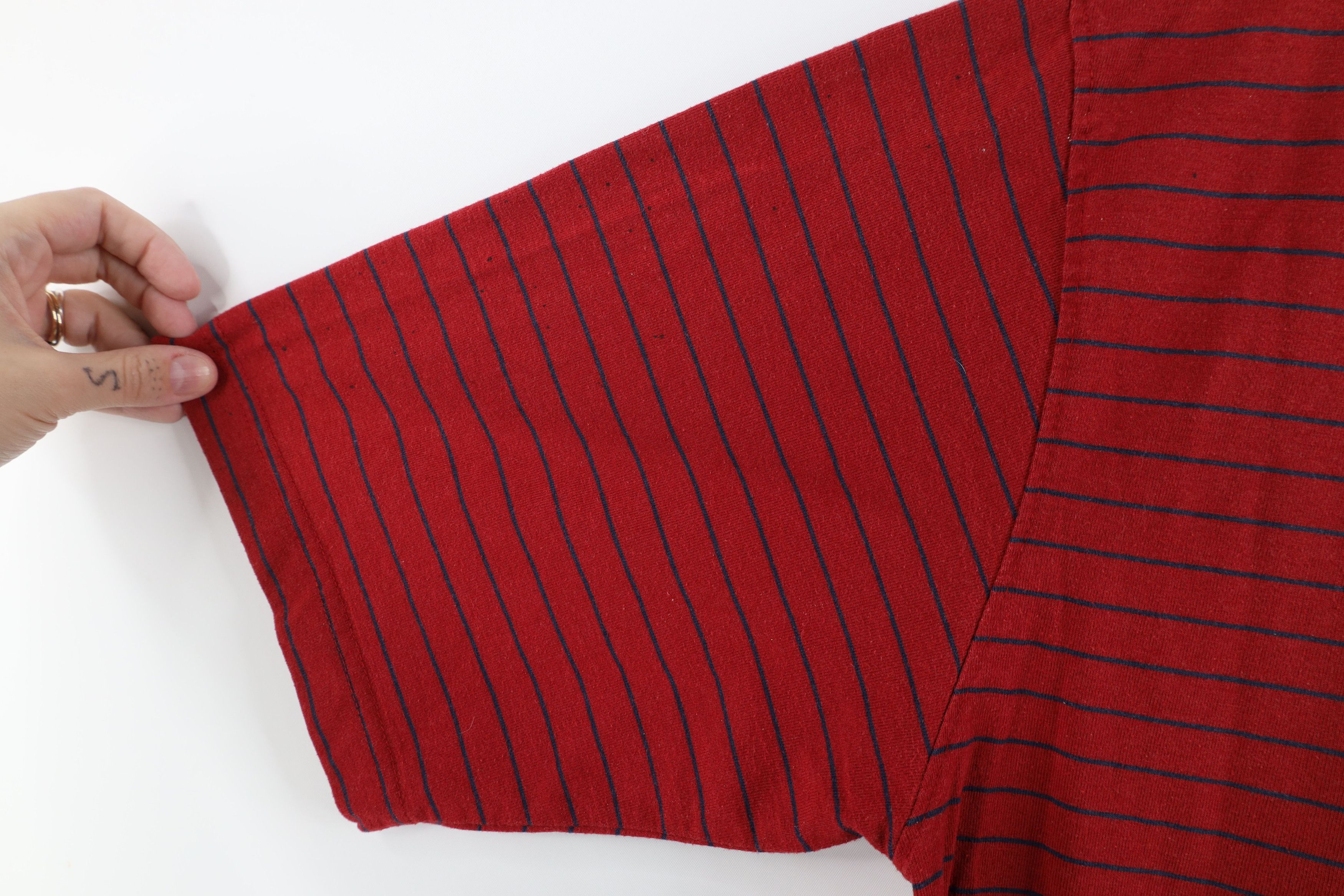Vintage Vintage 90s Streetwear Striped Short Sleeve T-Shirt Red Size US M / EU 48-50 / 2 - 6 Thumbnail