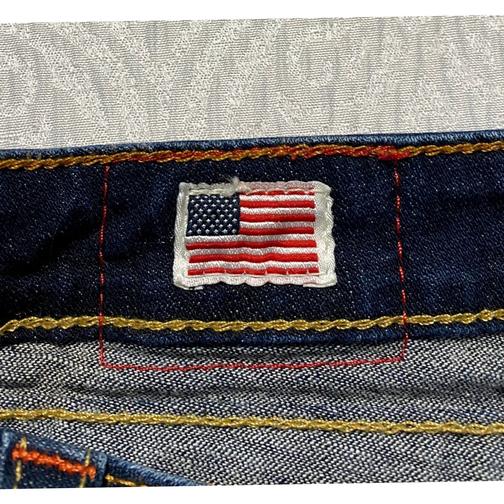 True Religion VINTAGE True Religion Julie Skinny Jeans 27 Dark Wash Contrast Stitch Made in USA 10-599 Womens Jeans Size 27" / US 4 / IT 40 - 3 Thumbnail