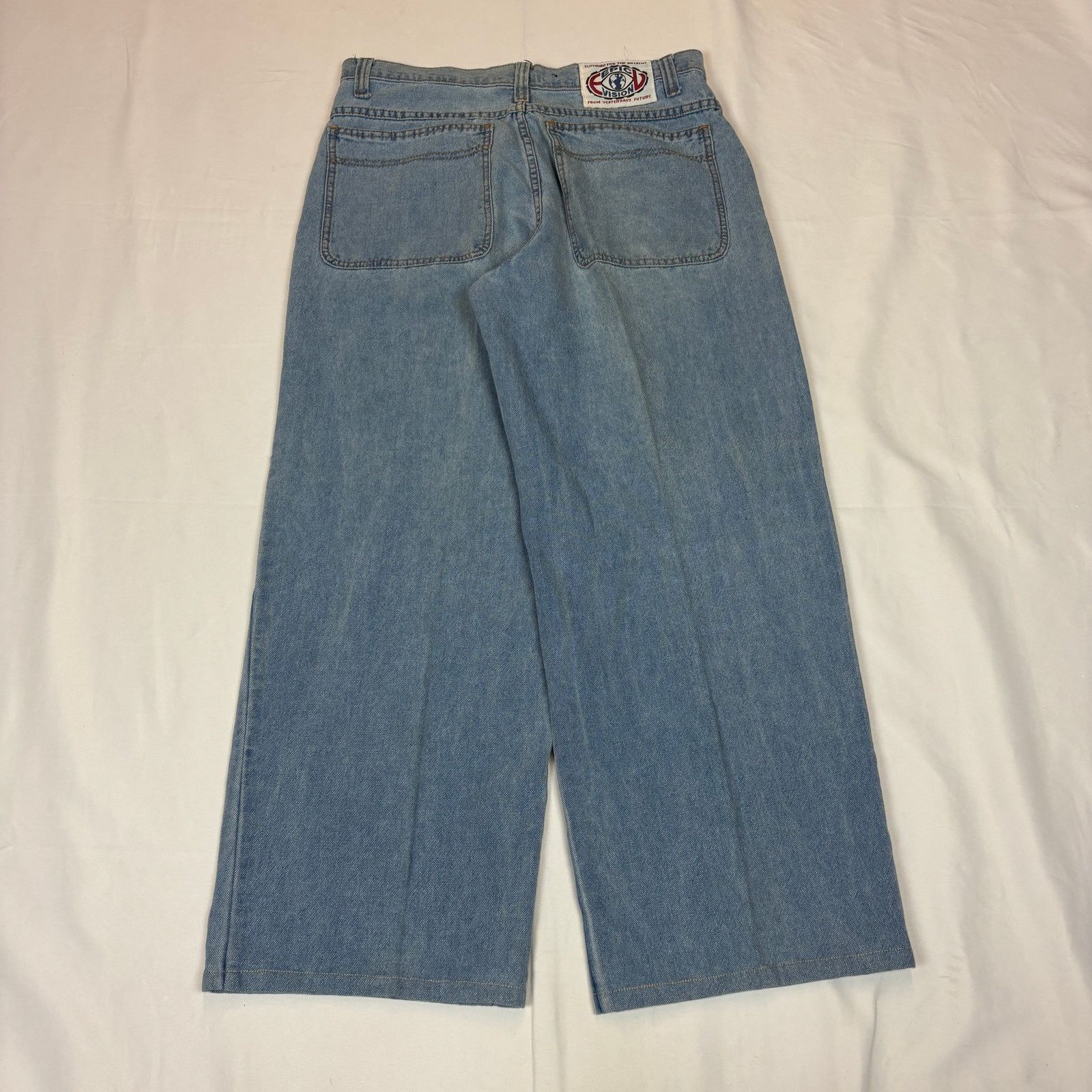 Vintage Vintage Epic Vision Wide Leg Jeans Men's 33x30 Baggy Rave Size US 33 - 4 Thumbnail