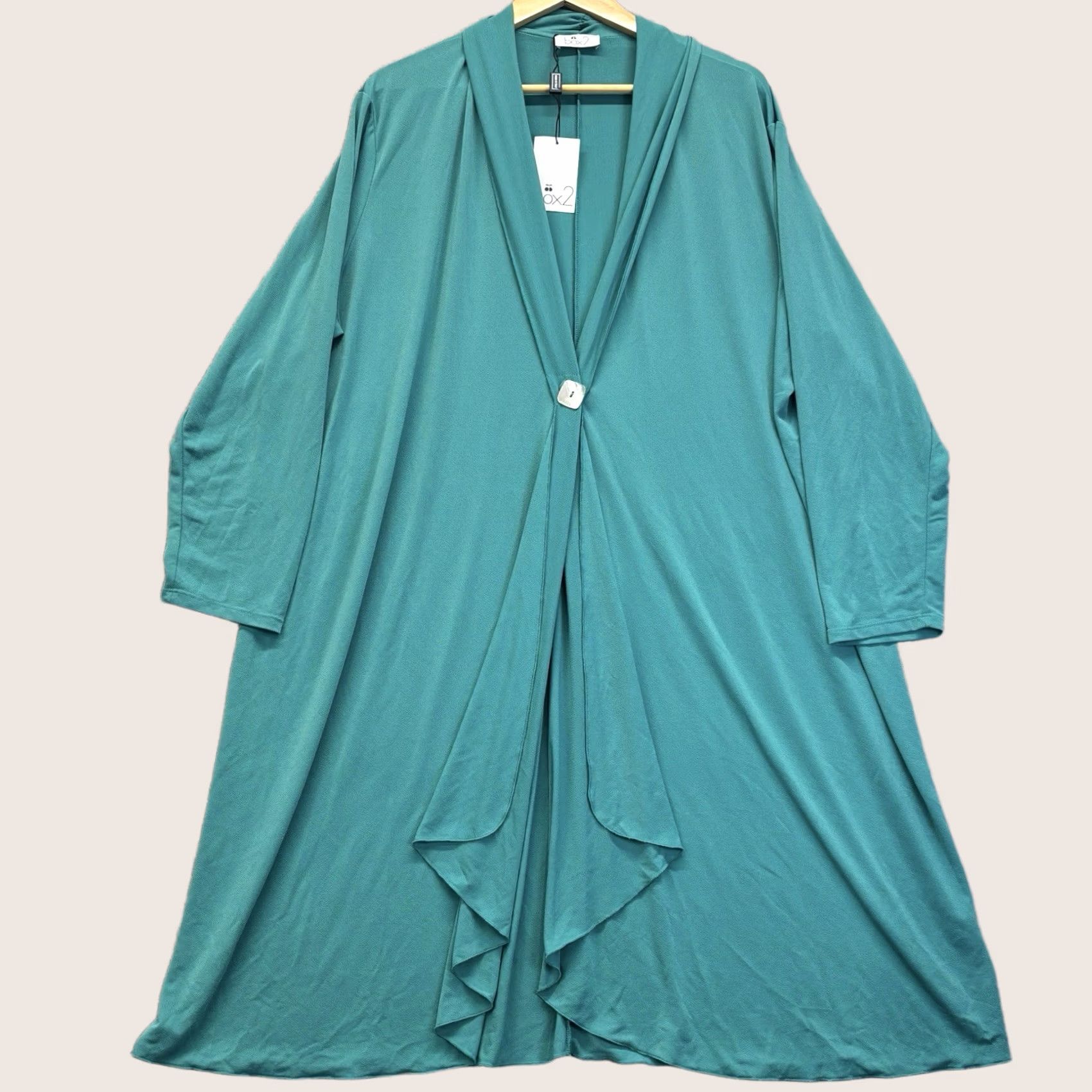 Vintage BOX2 Soft Crepe One Button Coat Jade 22-24 Women’s UK 22-24 BNWT Italy Size 3XL / US 20-22 - 1 Thumbnail