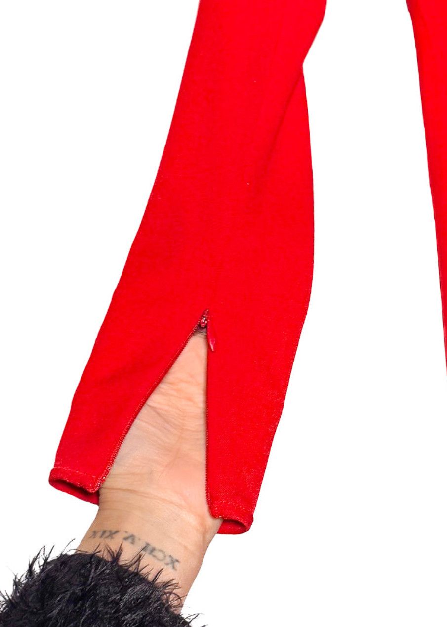 Valentino Valentino Red Techno Couture Bow Accent Long Sleeves Dress Size S / US 4 / IT 40 - 4 Thumbnail