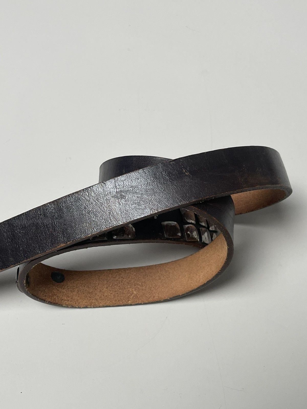 Werkstatt Munchen Werkstatt München Studded Leather Belt brown Size ONE SIZE - 2 Thumbnail