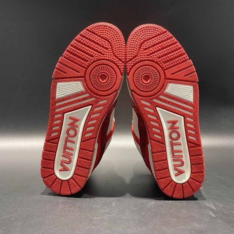 Louis Vuitton Louis Vuitton Red Low-Top Crystal Sneakers -2505 Size US 7.5 / EU 40-41 - 4 Thumbnail