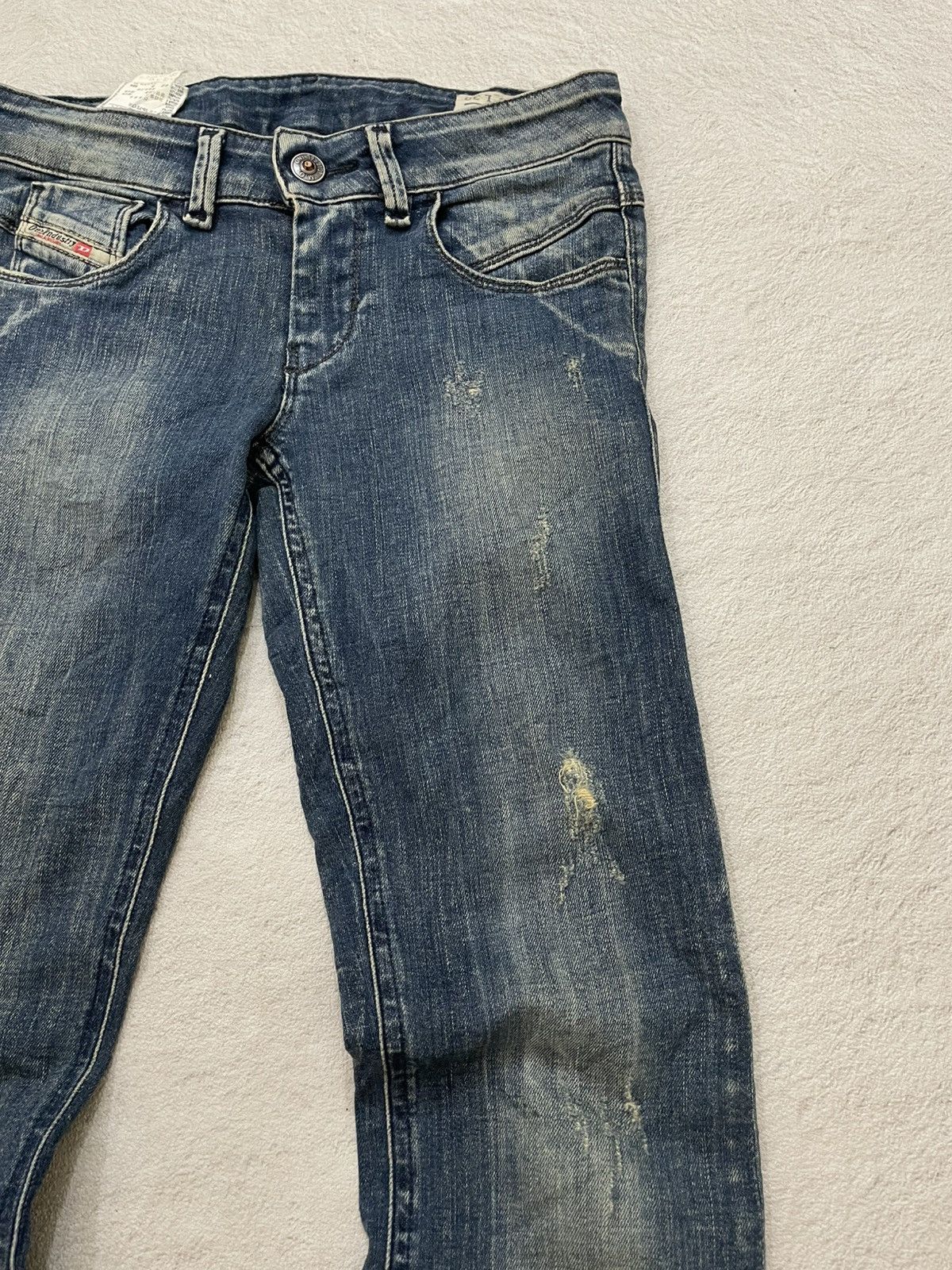 Diesel 2000s Diesel Lowette Denim Mudwash Ripped Jeans Y2K Hysteric Size 25" / US 0 / IT 36 - 4 Thumbnail