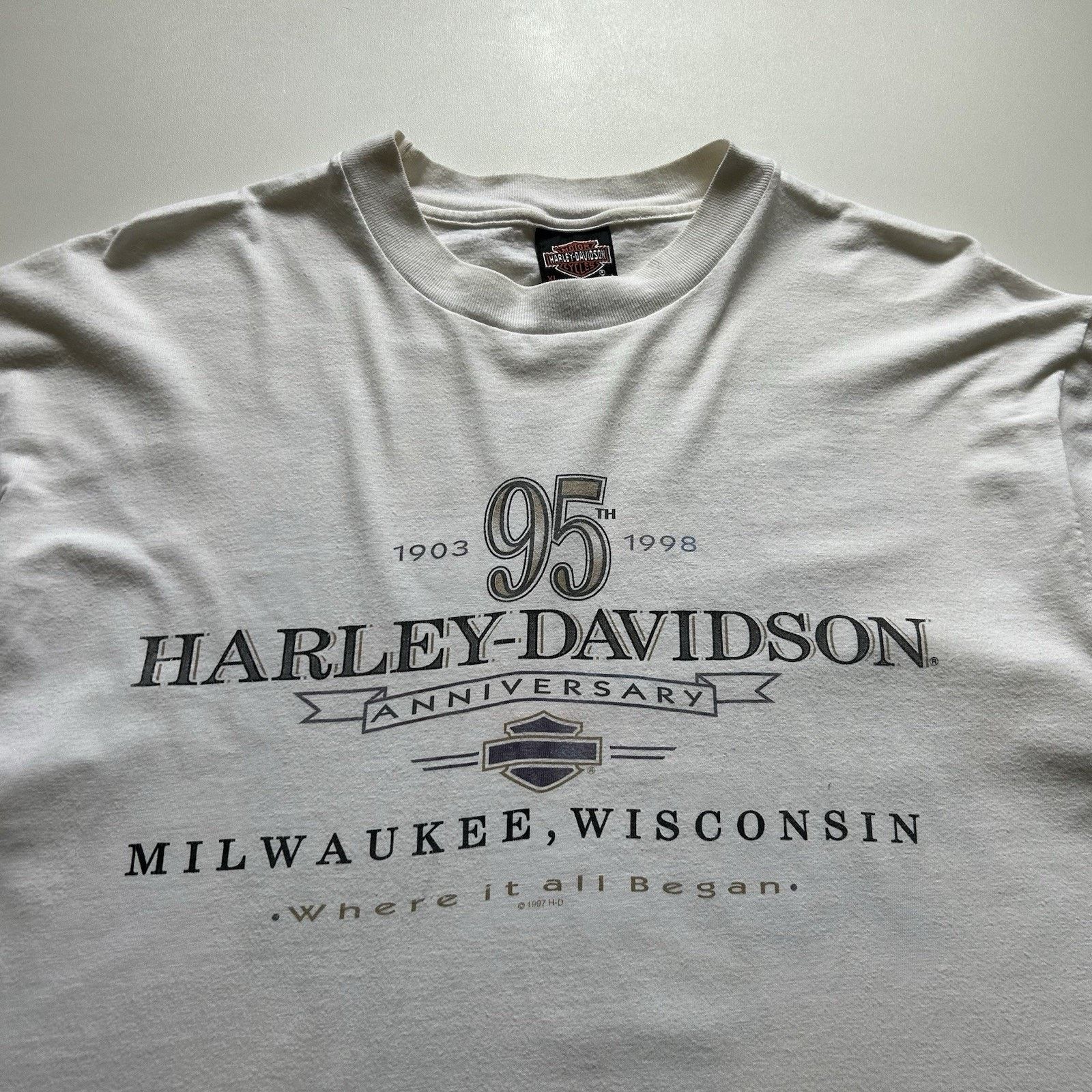 Harley Davidson × Vintage Vintage Harley Davidson Shirt XL USA 1998 90s Motorcycle Art Size US XL / EU 56 / 4 - 2 Thumbnail