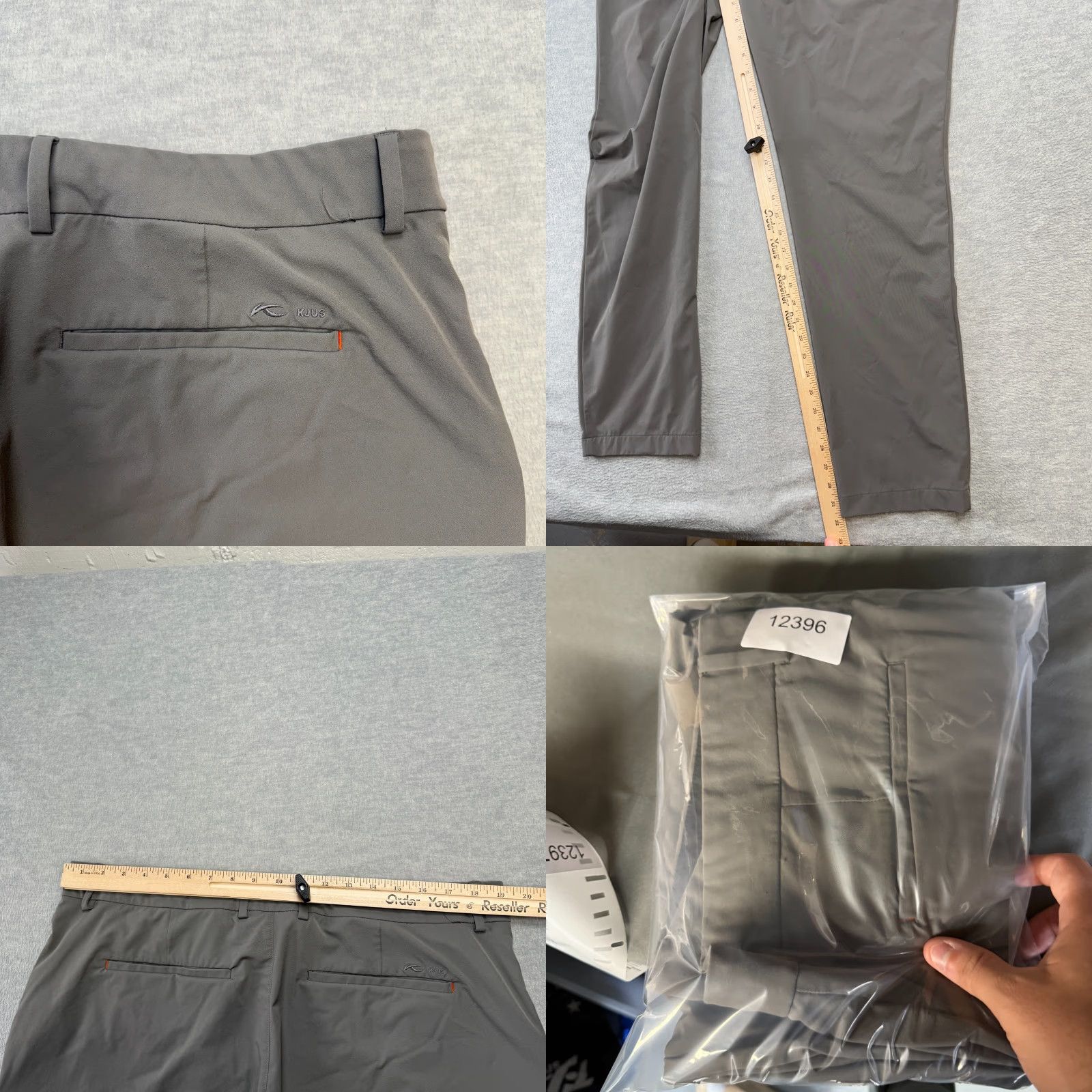 KJUS KJUS Iver Pants Mens 40x32 Gray Tailored Fit Performance Golf Trousers Stretch Size US 38 / EU 54 - 9 Thumbnail