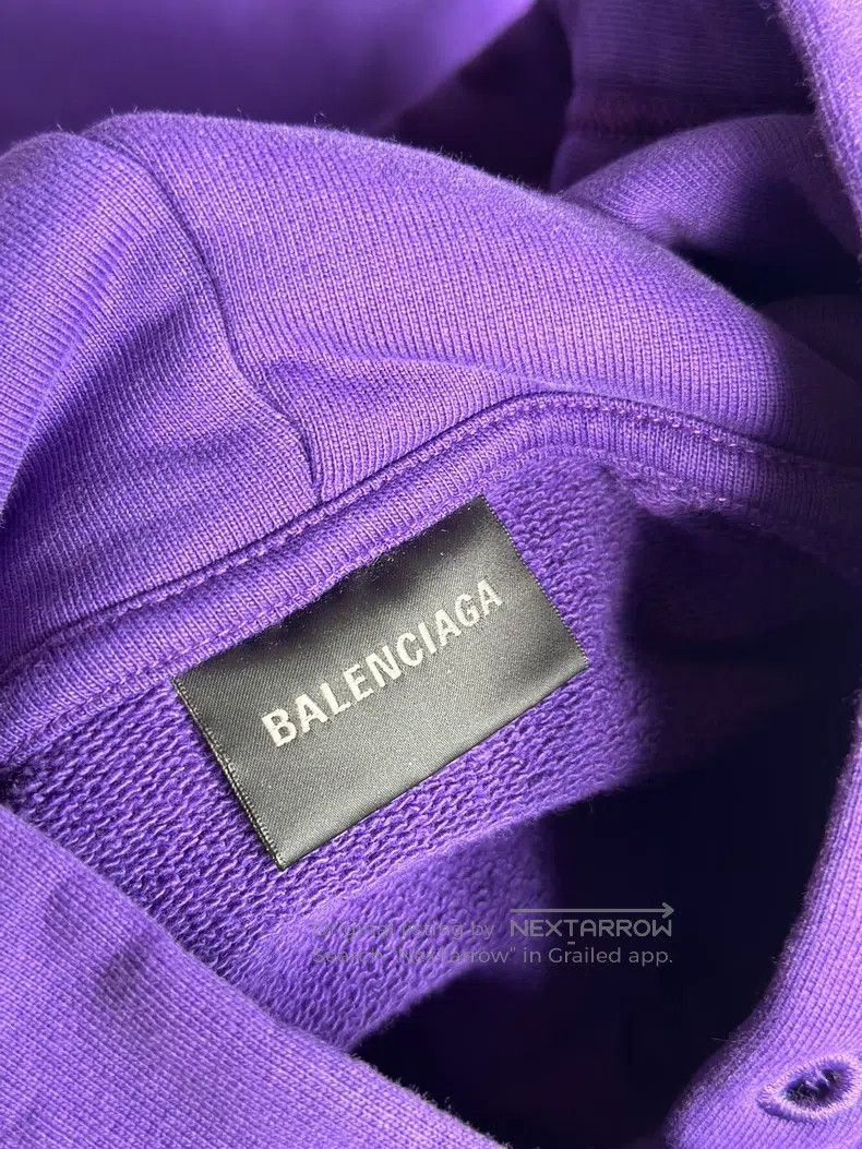 Balenciaga Balenciaga Wash and Embroidered Logo Hoodie Size US XS / EU 42 / 0 - 4 Thumbnail