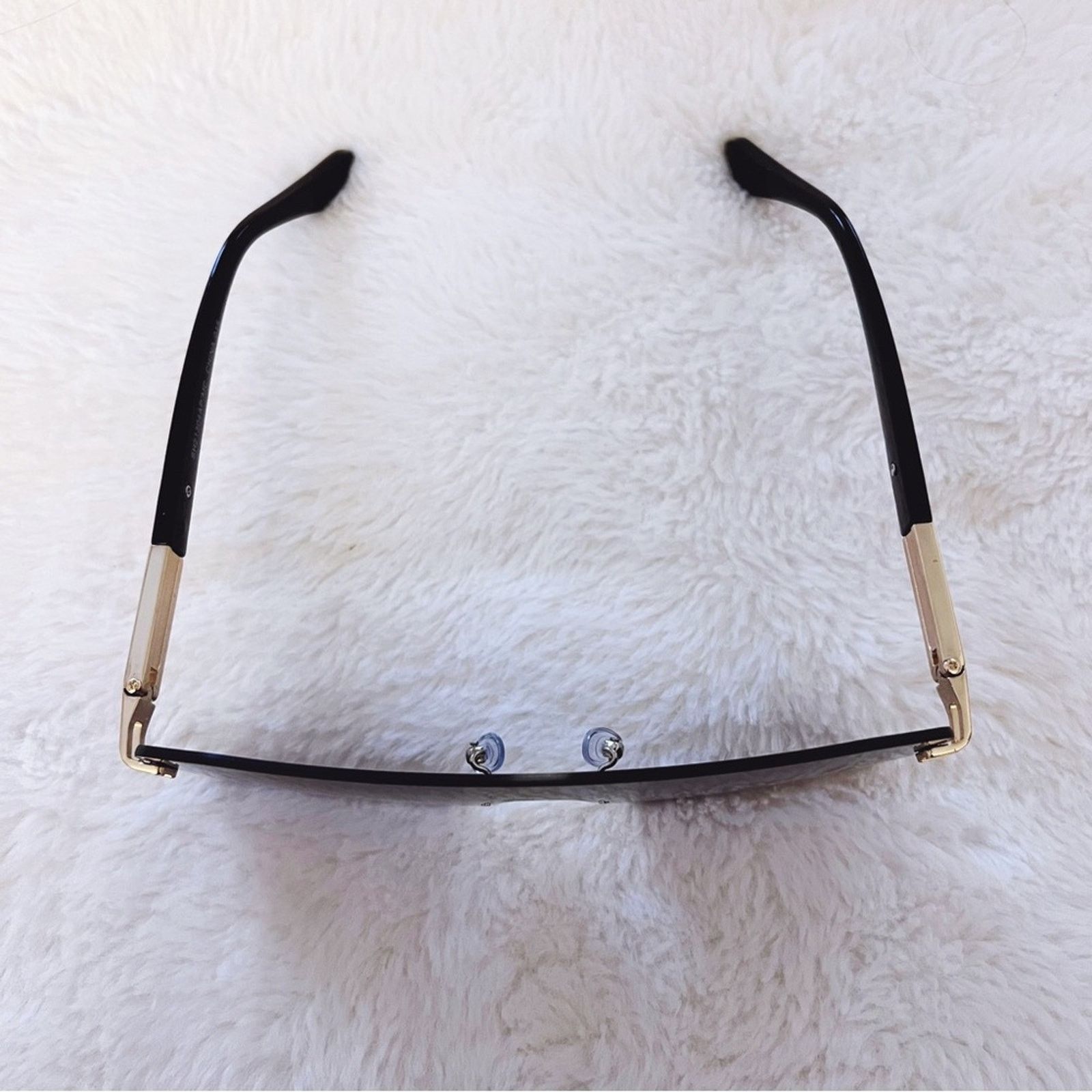 Other Sadie Black Oversized Rimless Flat-Top Sunglasses Size ONE SIZE - 4 Thumbnail
