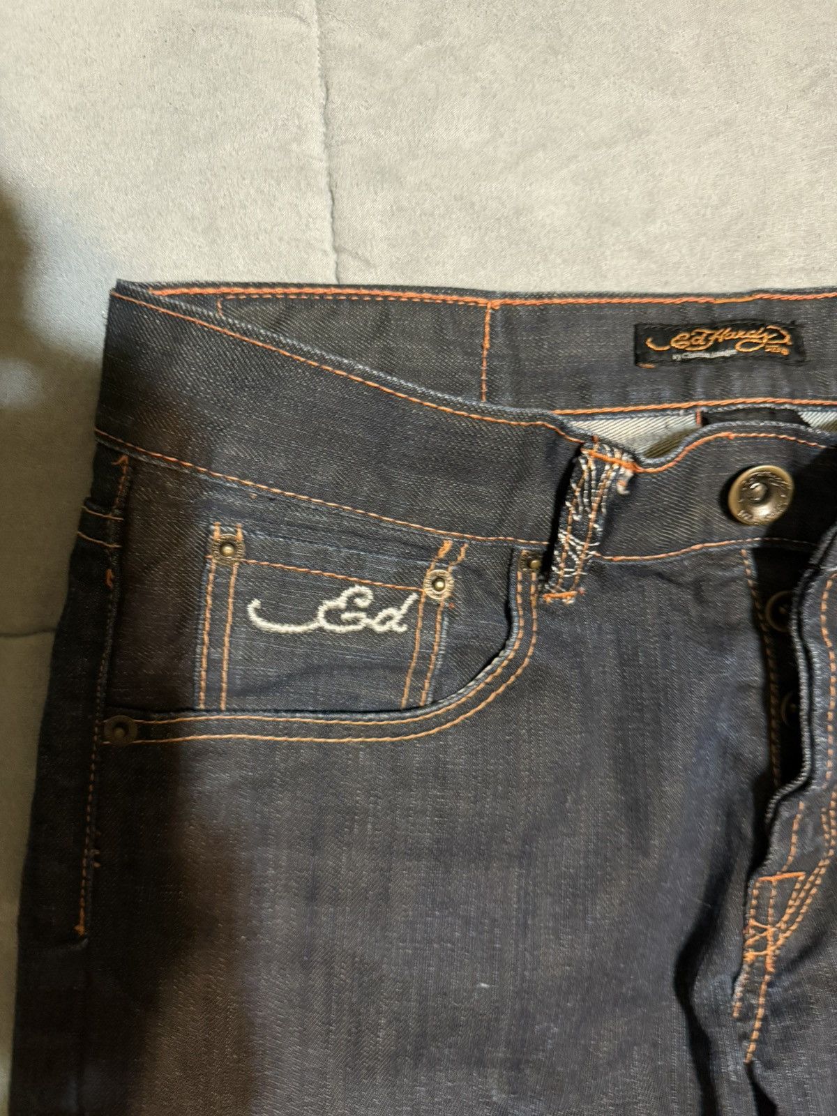 Ed Hardy Y2k vintage christian audigier ed hardy crystal denim Size US 31 - 9 Thumbnail