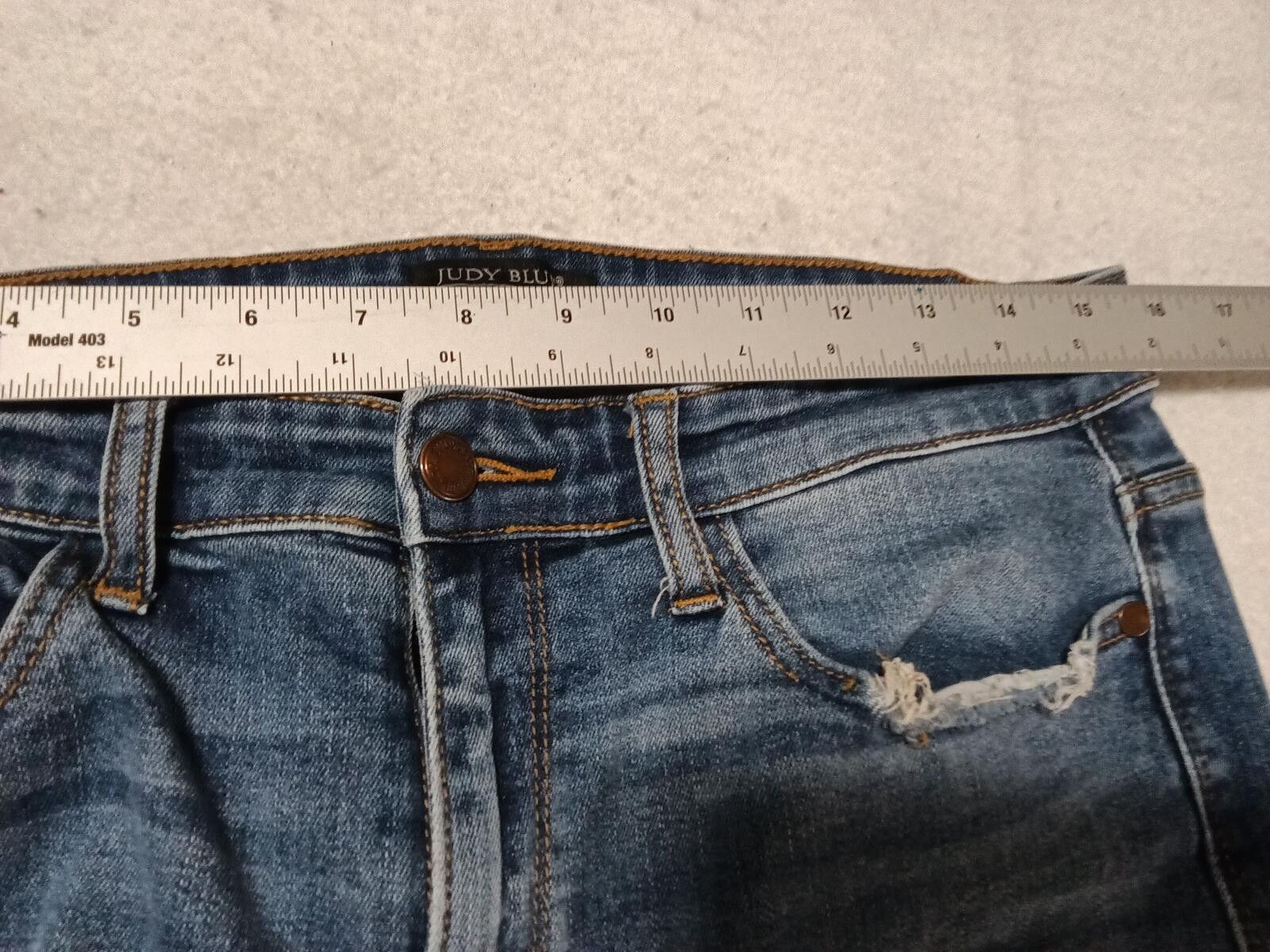 Other Judy Blue Distressed Skinny Jeans Size 11/30 Size 30" / US 8 / IT 44 - 3 Thumbnail
