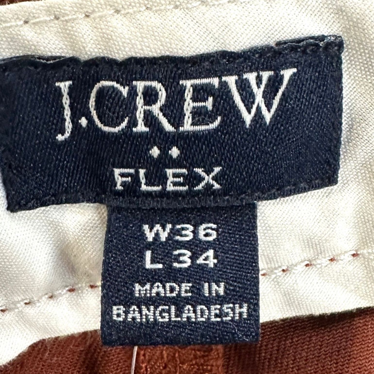 J.Crew J. CREW Chino Pants Men 36 Straight Fit Rust Brown Chinos Casual Workwear Pants Stretch Size US 36 / EU 52 - 5 Thumbnail