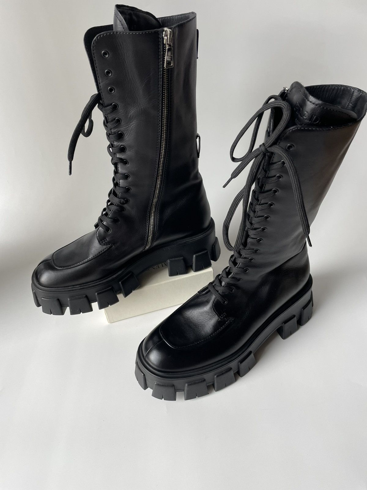 Prada Prada tall combat boots Size US 8 / EU 41 - 1 Thumbnail