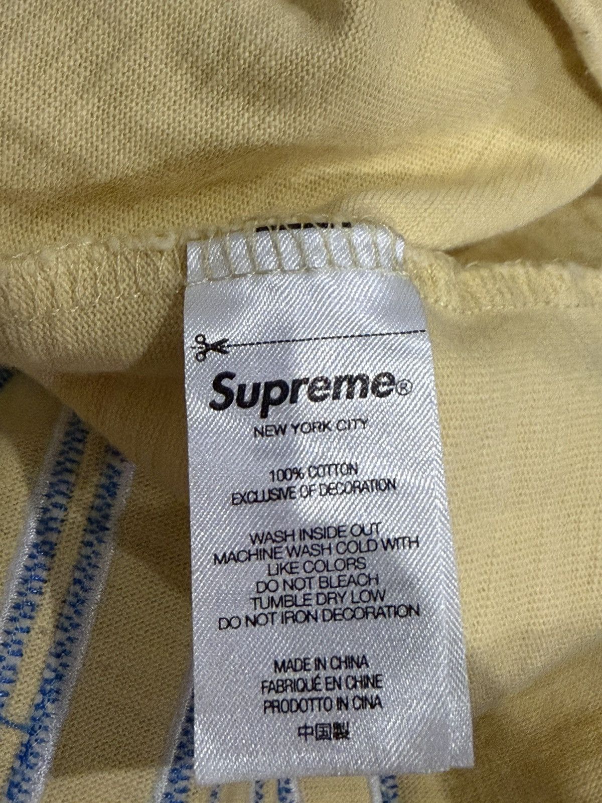 Supreme Supreme Contrast Appliqué Yellow T shirt Size US XL / EU 56 / 4 - 5 Thumbnail