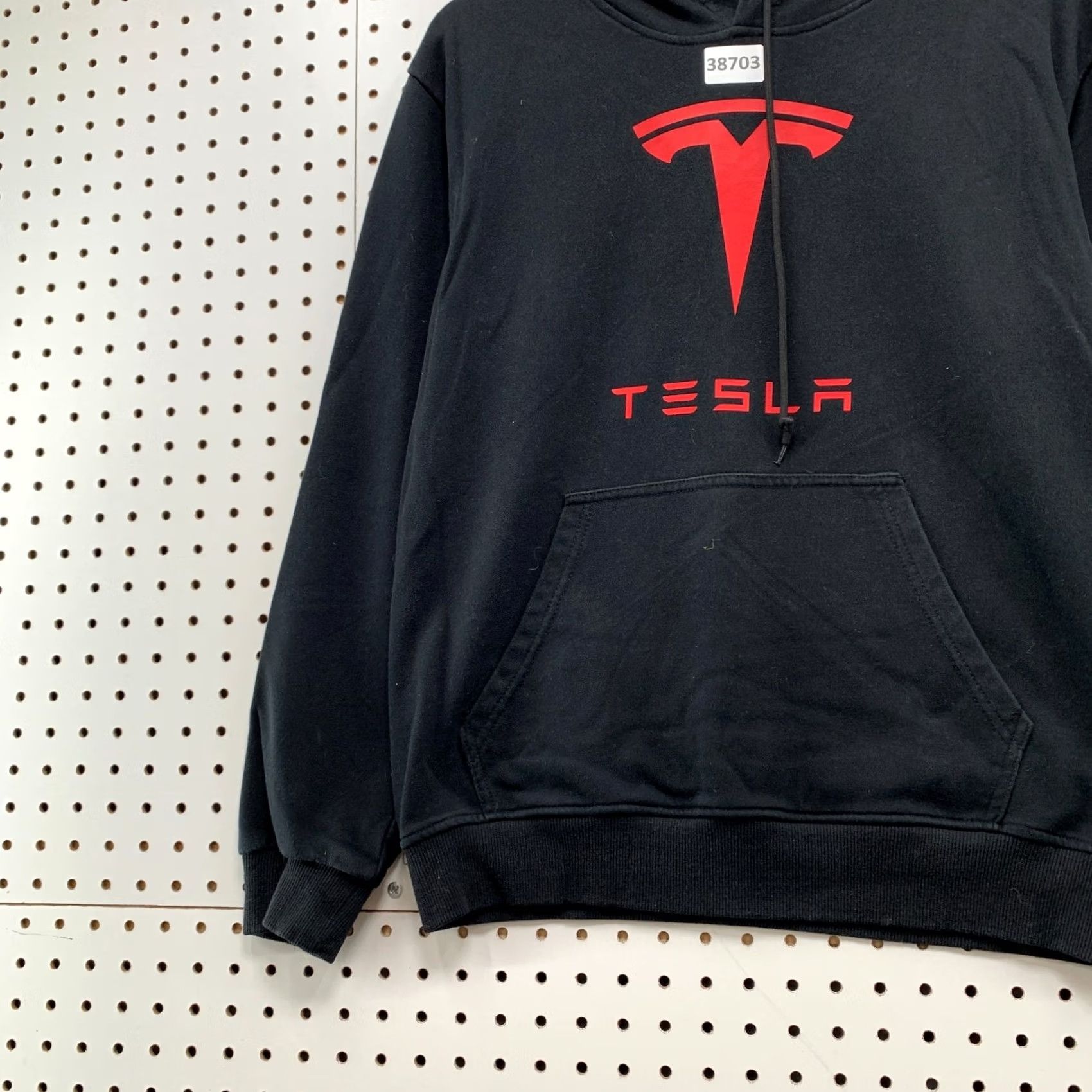 Vintage Tesla Hoodie Mens Small Black Pullover Sweatshirt Graphic Print 20x24 Size US S / EU 44-46 / 1 - 6 Thumbnail
