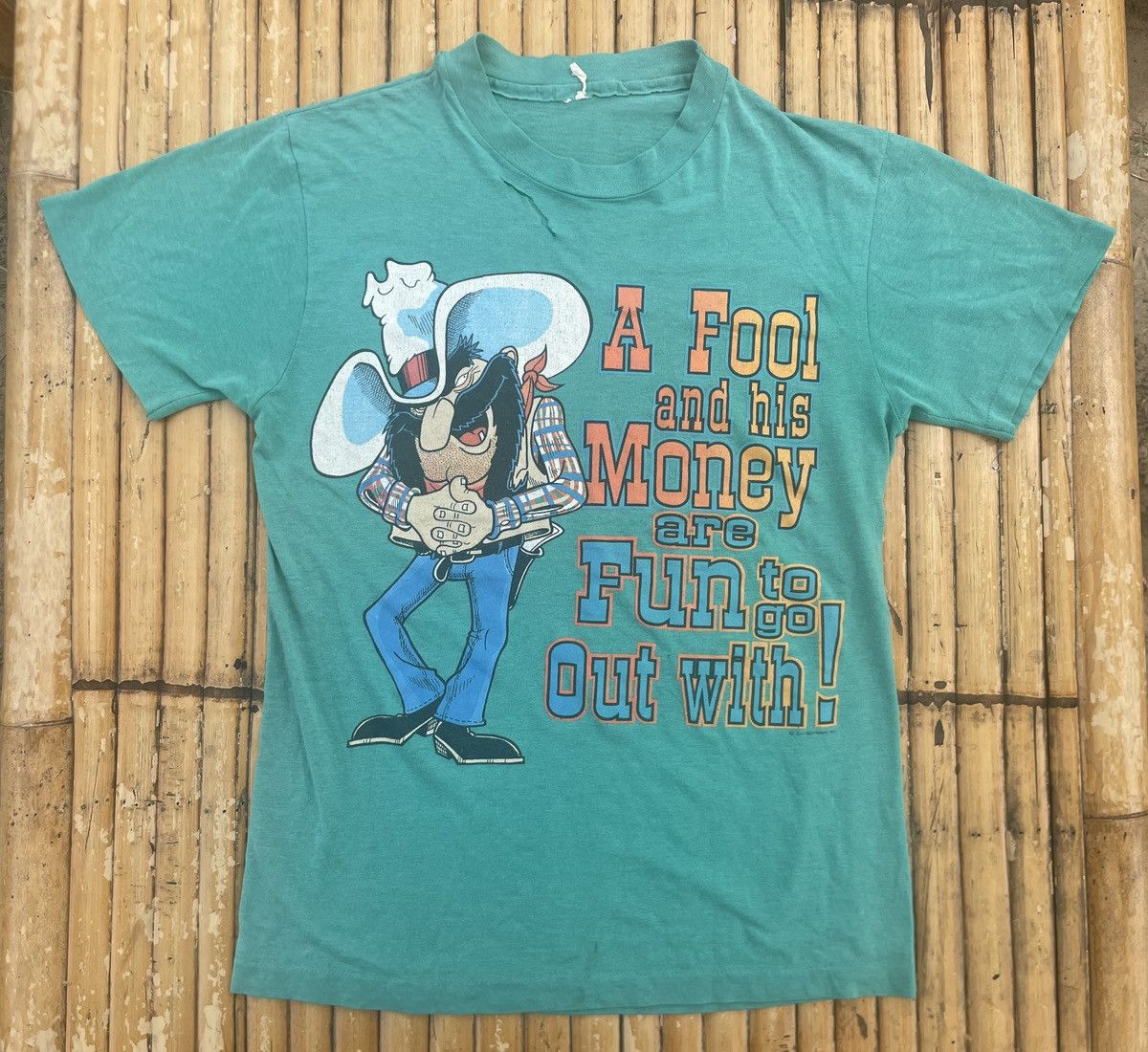 Vintage Vintage Cartoon A Fool and his Money are Fun to go out with! Size US M / EU 48-50 / 2 - 1 Thumbnail