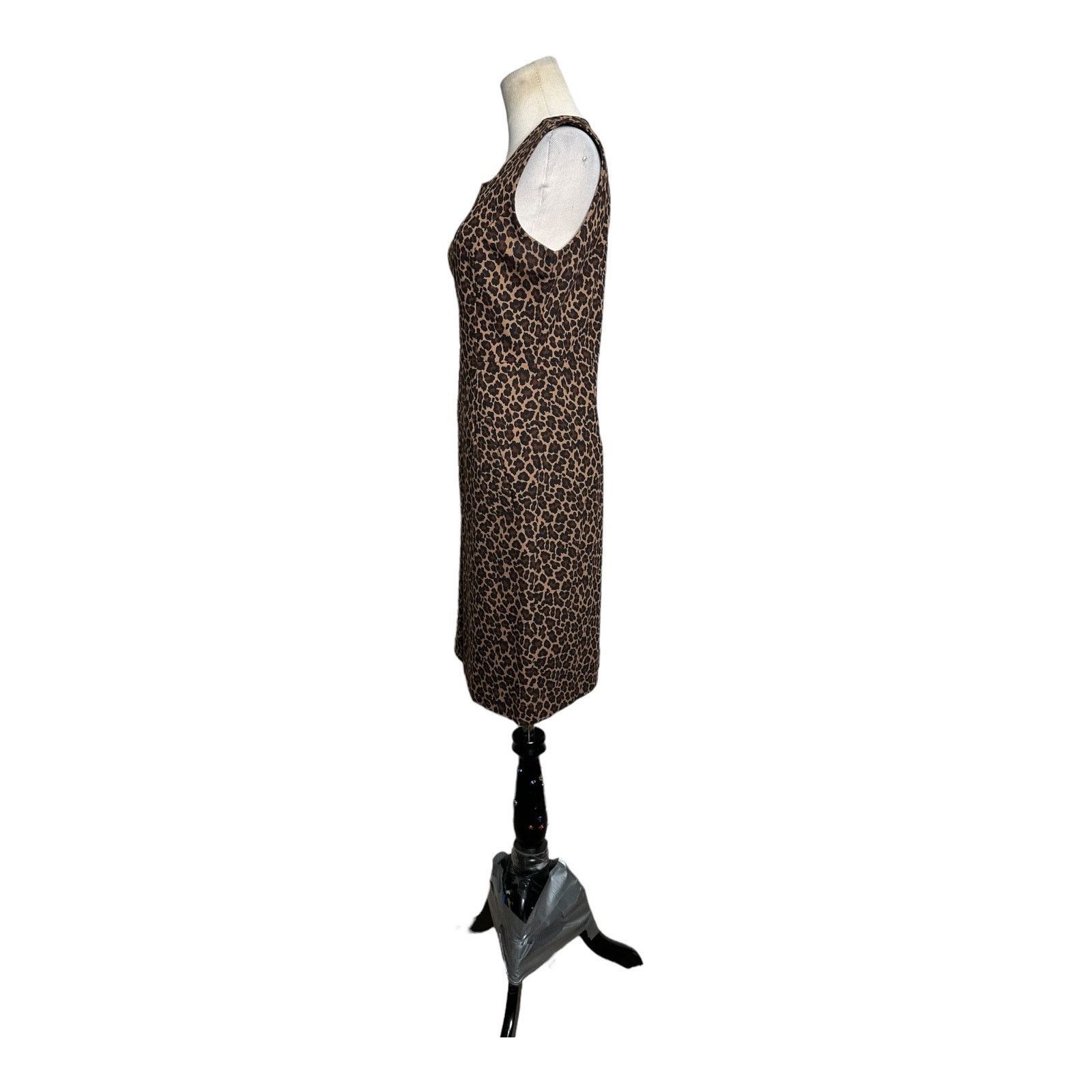 Lands' End Lands’ End brown animal print sleeveless sheath Dress size 8 Size M / US 6-8 / IT 42-44 - 2 Thumbnail