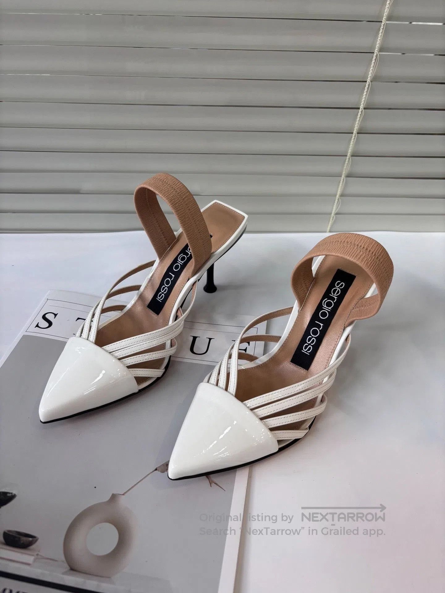 Sergio Rossi Sergio Rossi White Two. Size US 5 / IT 35 - 3 Thumbnail