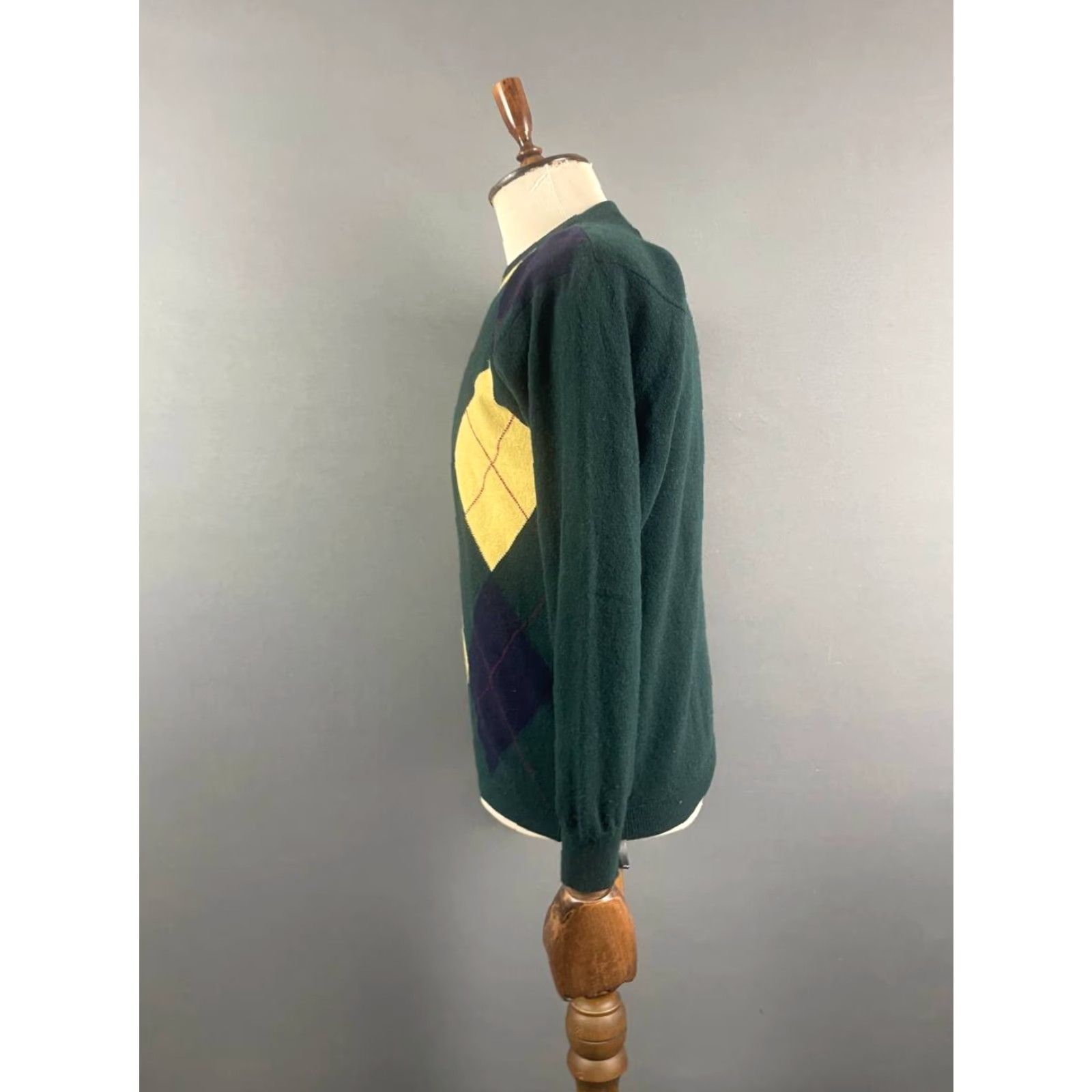 Pringle Of Scotland Pringle of Scotland Sweater Men Long Sleeve Argyle Lambswool Green Yellow Size S Crew Neck Pullover Casual Regular Knit Vintage: No Size US S / EU 44-46 / 1 - 6 Thumbnail