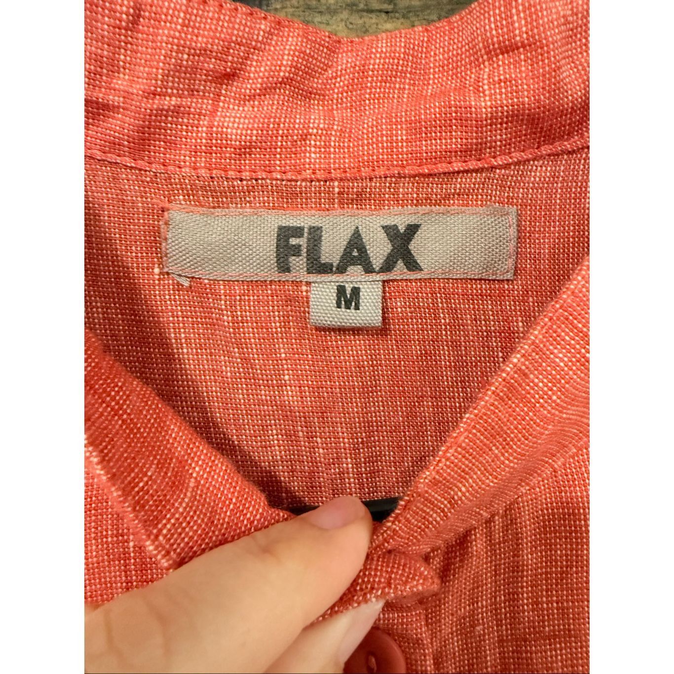 FLAX Flax soft red button front tunic top size medium Size M / US 6-8 / IT 42-44 - 4 Thumbnail