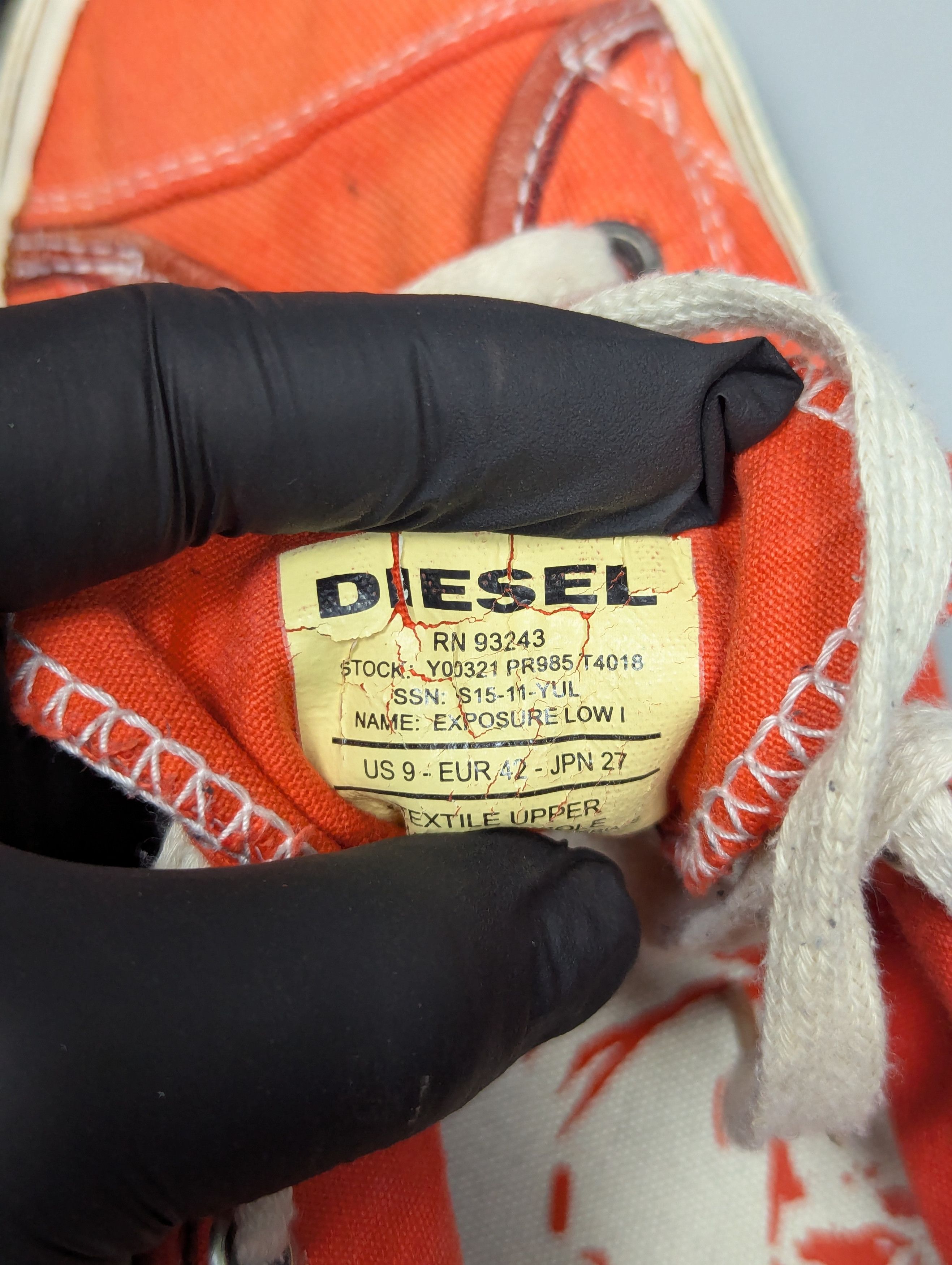 Diesel Diesel Exposure Low I Vintage Men's Low Y2k Casual Sneakers Size US 9 / EU 42 - 10 Thumbnail