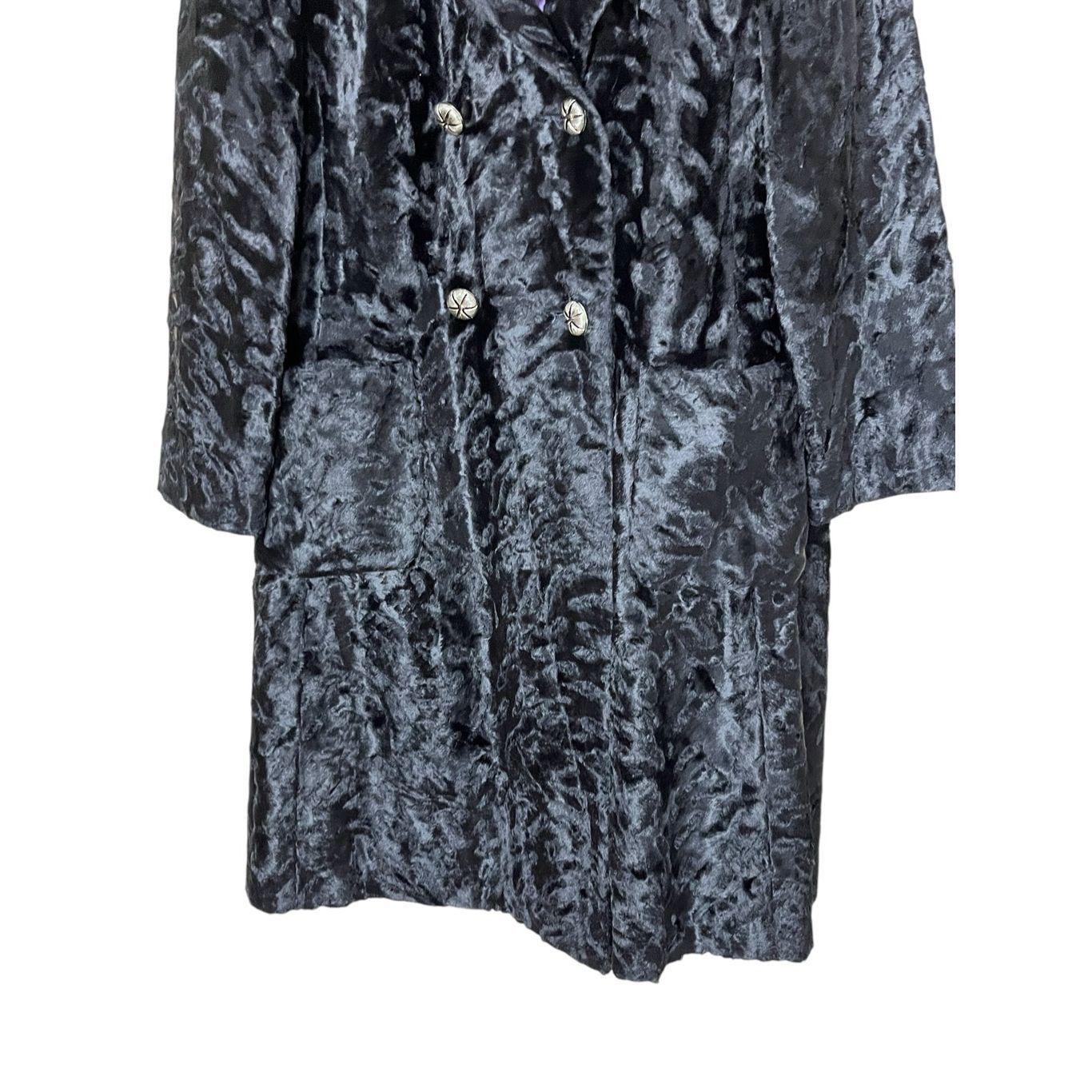 Other Vintage Rothschild 80s Velvet Double Breasted Coat Size S / US 4 / IT 40 - 3 Thumbnail