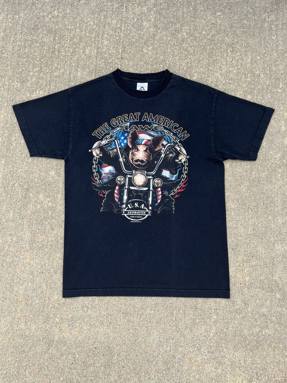 Vintage © 2006 THE GREAT AMERICAN HAWG MADE IN USA T-SHIRT Size US M / EU 48-50 / 2 - 1 Thumbnail