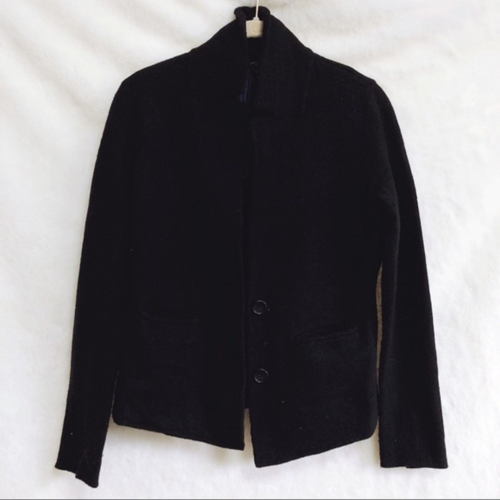 Ann Taylor Ann Taylor Black Wool Chic Blazer with Pocket Size S / US 4 / IT 40 - 7 Thumbnail